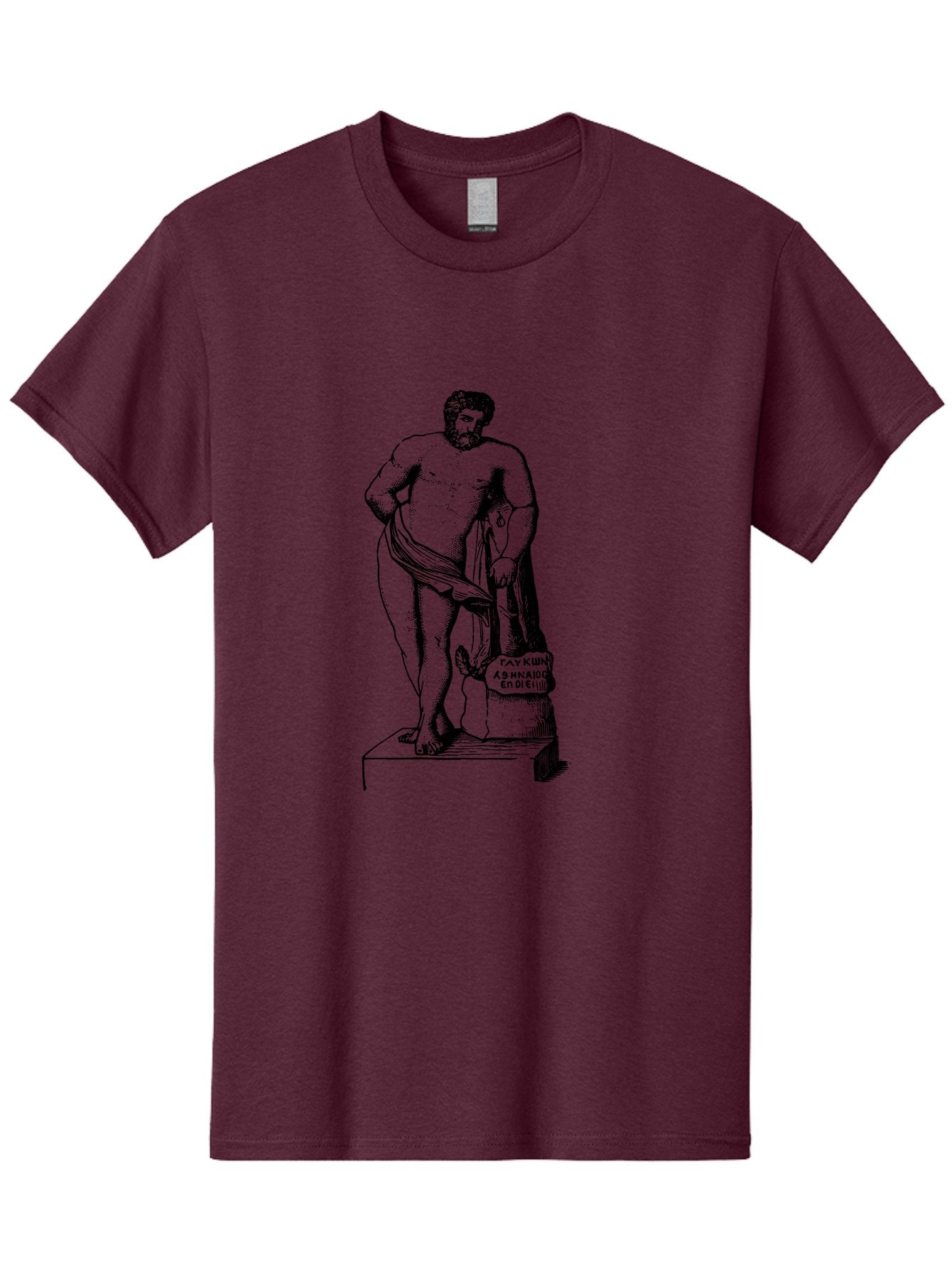 Diogenes Men'S Graphic Tee, 100% Cotton, Comfortable Casual Summer Wear, Machine Washable, Classical Statue, Ancient Greek Art, Marble Sculpture, Nude Male Figure, Patre Et Matre, Historical Landmark, Cultural Heritage, -  Aaa530 21