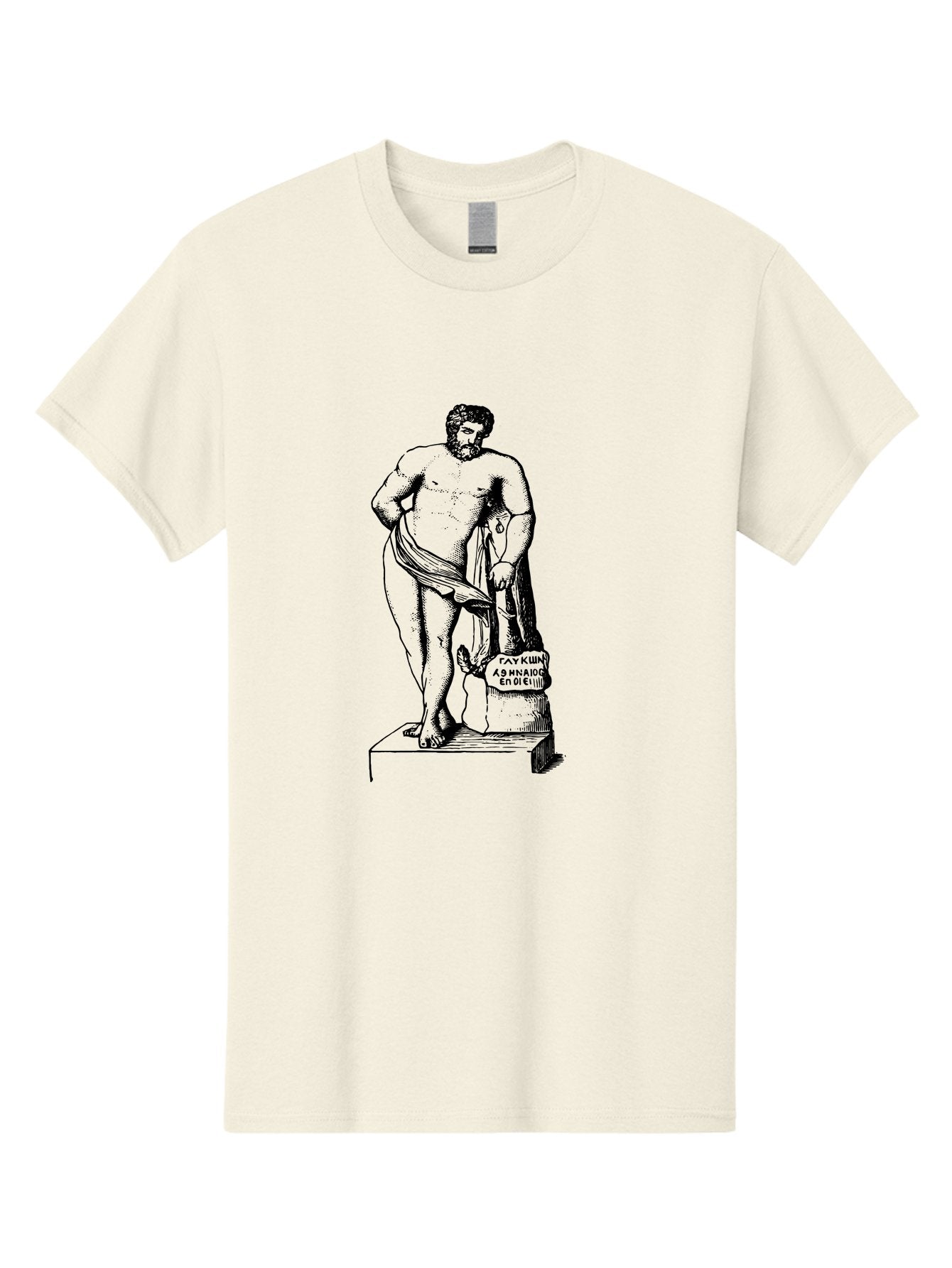 Diogenes Men'S Graphic Tee, 100% Cotton, Comfortable Casual Summer Wear, Machine Washable, Classical Statue, Ancient Greek Art, Marble Sculpture, Nude Male Figure, Patre Et Matre, Historical Landmark, Cultural Heritage, -  Aaa530 11