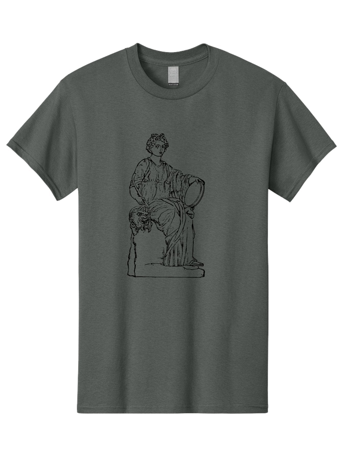Greco-Statue Men'S Graphic Tee, 100% Cotton, Comfortable Casual Summer Wear, Machine Washable, Statue Of A Goddess, Classical Art, Ancient Greek, Roman Mythology, Mythical Figure, Feminine Power, Elegant Drapery, Minimalist Line Art, -  Aaa537 13