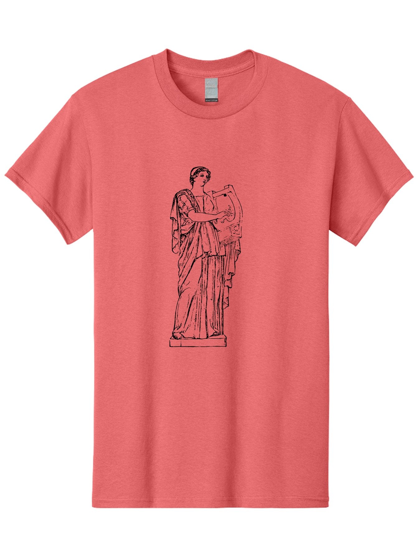 Greek-Statue Men'S Graphic Tee, 100% Cotton, Comfortable Casual Summer Wear, Machine Washable, Clio, Muse Of History, Ancient Greek Mythology, Historical Figure, Female Statue, Classical Art, Sculpture, Historical Significance, -  Aaa540 25