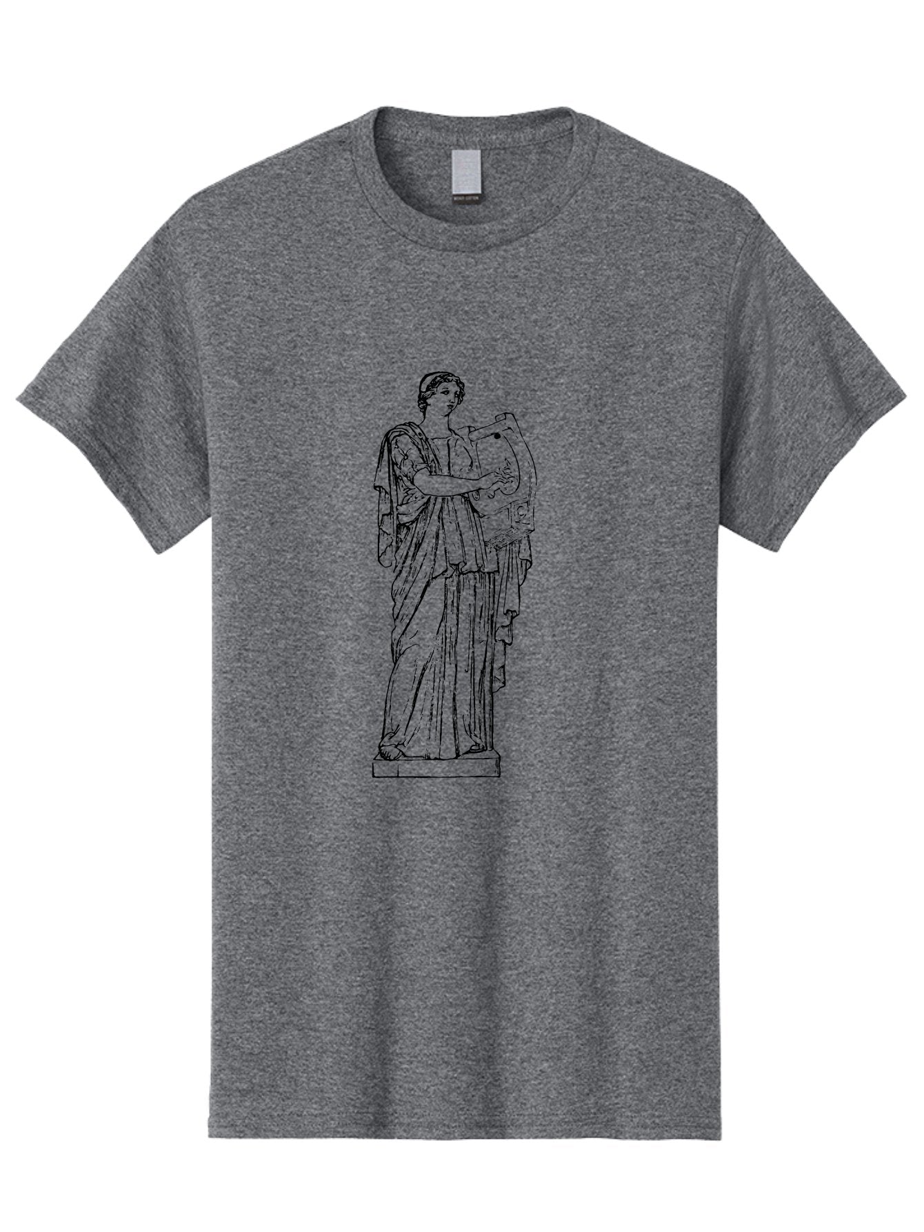 Greek-Statue Men'S Graphic Tee, 100% Cotton, Comfortable Casual Summer Wear, Machine Washable, Clio, Muse Of History, Ancient Greek Mythology, Historical Figure, Female Statue, Classical Art, Sculpture, Historical Significance, -  Aaa540 9
