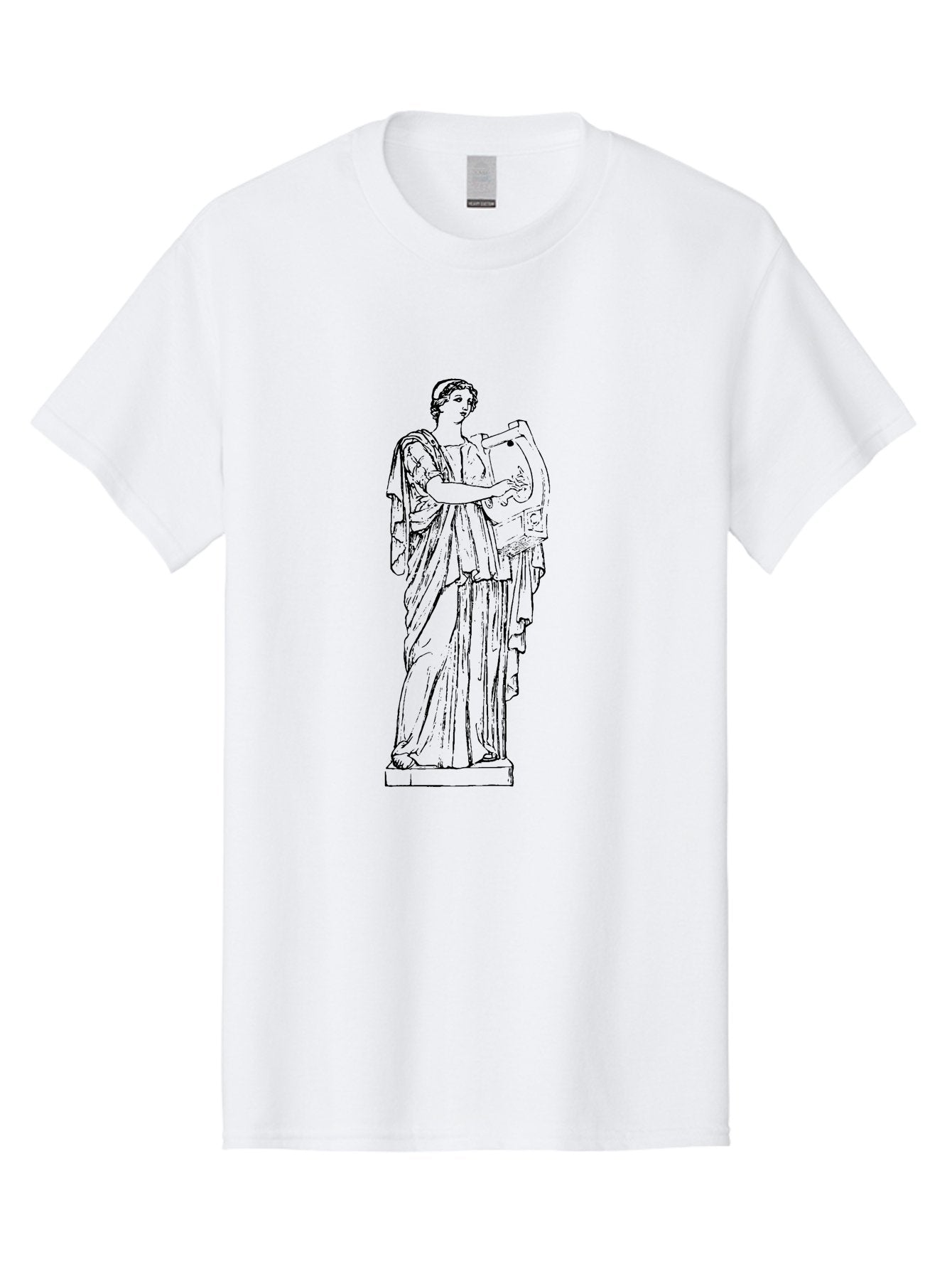 Greek-Statue Men'S Graphic Tee, 100% Cotton, Comfortable Casual Summer Wear, Machine Washable, Clio, Muse Of History, Ancient Greek Mythology, Historical Figure, Female Statue, Classical Art, Sculpture, Historical Significance, -  Aaa540 3