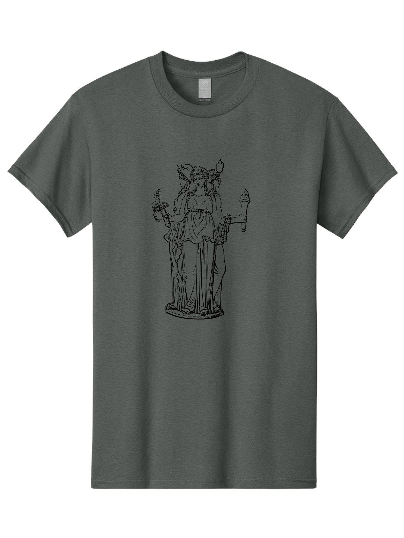 Hecate Men'S Graphic Tee, 100% Cotton, Comfortable Casual Summer Wear, Machine Washable, Hecate Goddess, Greek Mythology, Triple Goddess, Magical Powers, Witches' Patron, Mysticism, Occult, Ancient Deities, Feminine Power, Divine Feminine -  Aaa542 19