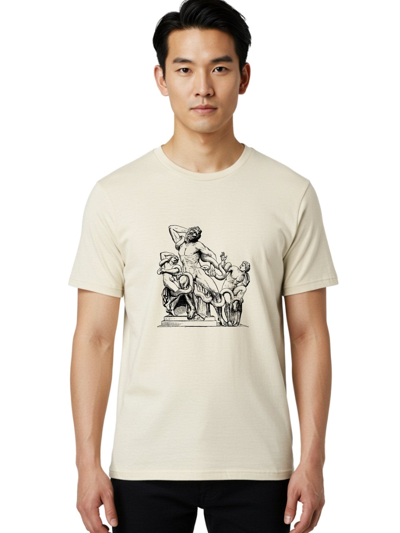 Laocoon-And-Sons Men'S Graphic Tee, 100% Cotton, Comfortable Casual Summer Wear, Machine Washable, Ancient Greek Sculpture, Laocoon And Sons, Mythological Scene, Serpent Attack, Classical Art, Renaissance Inspiration, Dramatic Pose, -  Aaa547 6