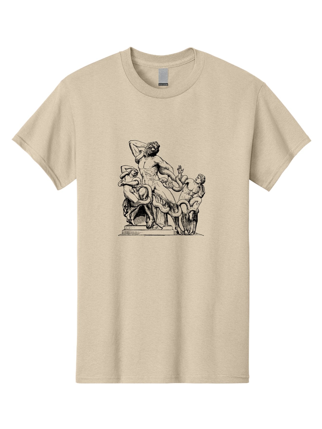 Laocoon-And-Sons Men'S Graphic Tee, 100% Cotton, Comfortable Casual Summer Wear, Machine Washable, Ancient Greek Sculpture, Laocoon And Sons, Mythological Scene, Serpent Attack, Classical Art, Renaissance Inspiration, Dramatic Pose, -  Aaa547 19