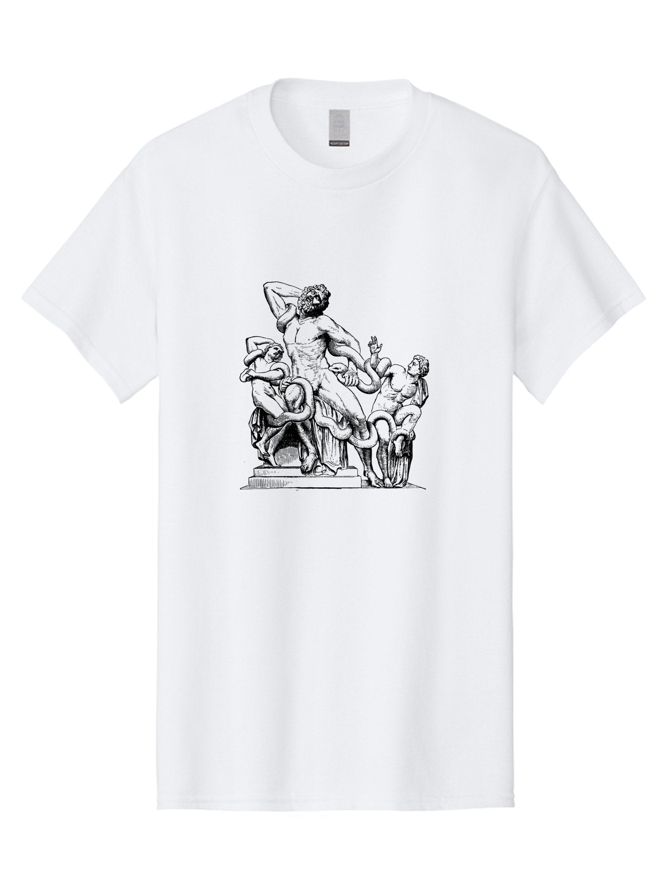 Laocoon-And-Sons Men'S Graphic Tee, 100% Cotton, Comfortable Casual Summer Wear, Machine Washable, Ancient Greek Sculpture, Laocoon And Sons, Mythological Scene, Serpent Attack, Classical Art, Renaissance Inspiration, Dramatic Pose, -  Aaa547