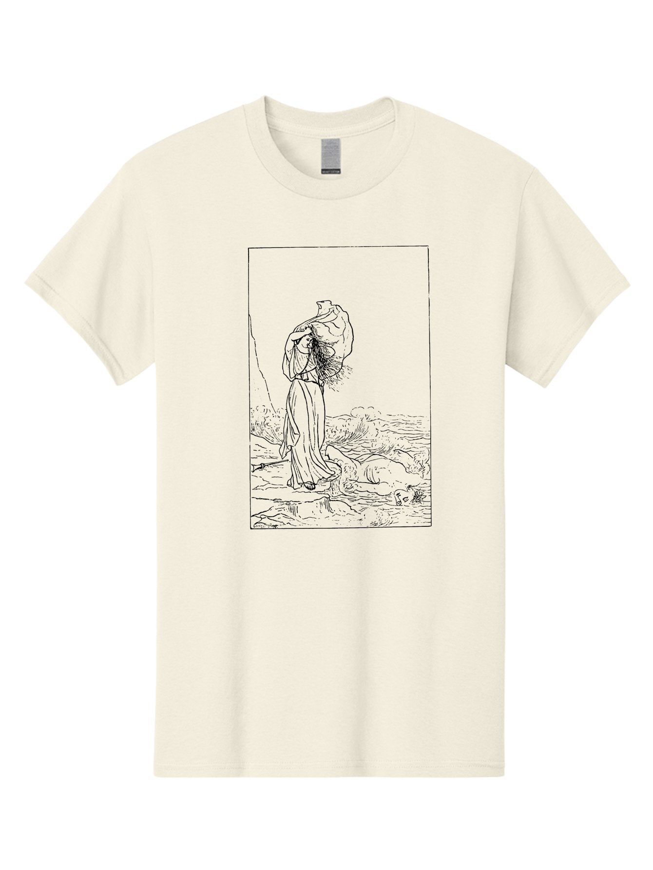 Man-With-Bundle Men'S Graphic Tee, 100% Cotton, Comfortable Casual Summer Wear, Machine Washable, Man With Fishing Net, Fishing Industry, Traditional Fishing Methods, Serene Landscape, Peaceful Atmosphere, Outdoor Scenery, Rustic Charm -  Aaa549 13