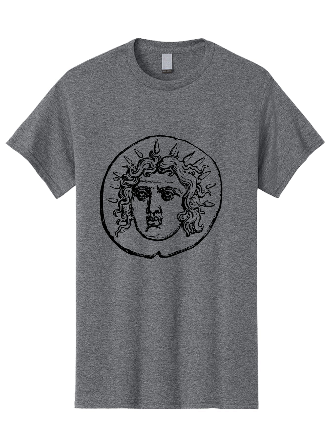 Medusa-Coin Men'S Graphic Tee, 100% Cotton, Comfortable Casual Summer Wear, Machine Washable, Medusa Head, Gorgon Myth, Curly Hair, Intense Gaze, Mythological Creature, Ancient Symbolism, Mystical Power, Gothic Style, Mythical Being, -  Aaa550 29