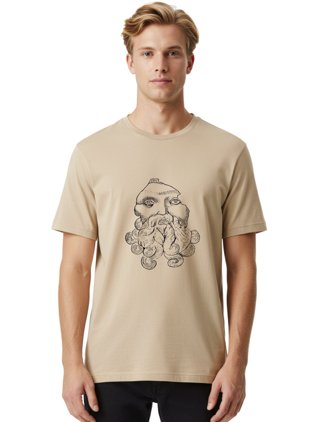 Octopus-Man Men'S Graphic Tee, 100% Cotton, Comfortable Casual Summer Wear, Machine Washable, Octopus Man Illustration, Surreal Art, Fantasy Creature, Sea Creature, Tentacles, Mythology, Eerie, Mysterious, Underwater World, Symbolism, -  Aaa553 18
