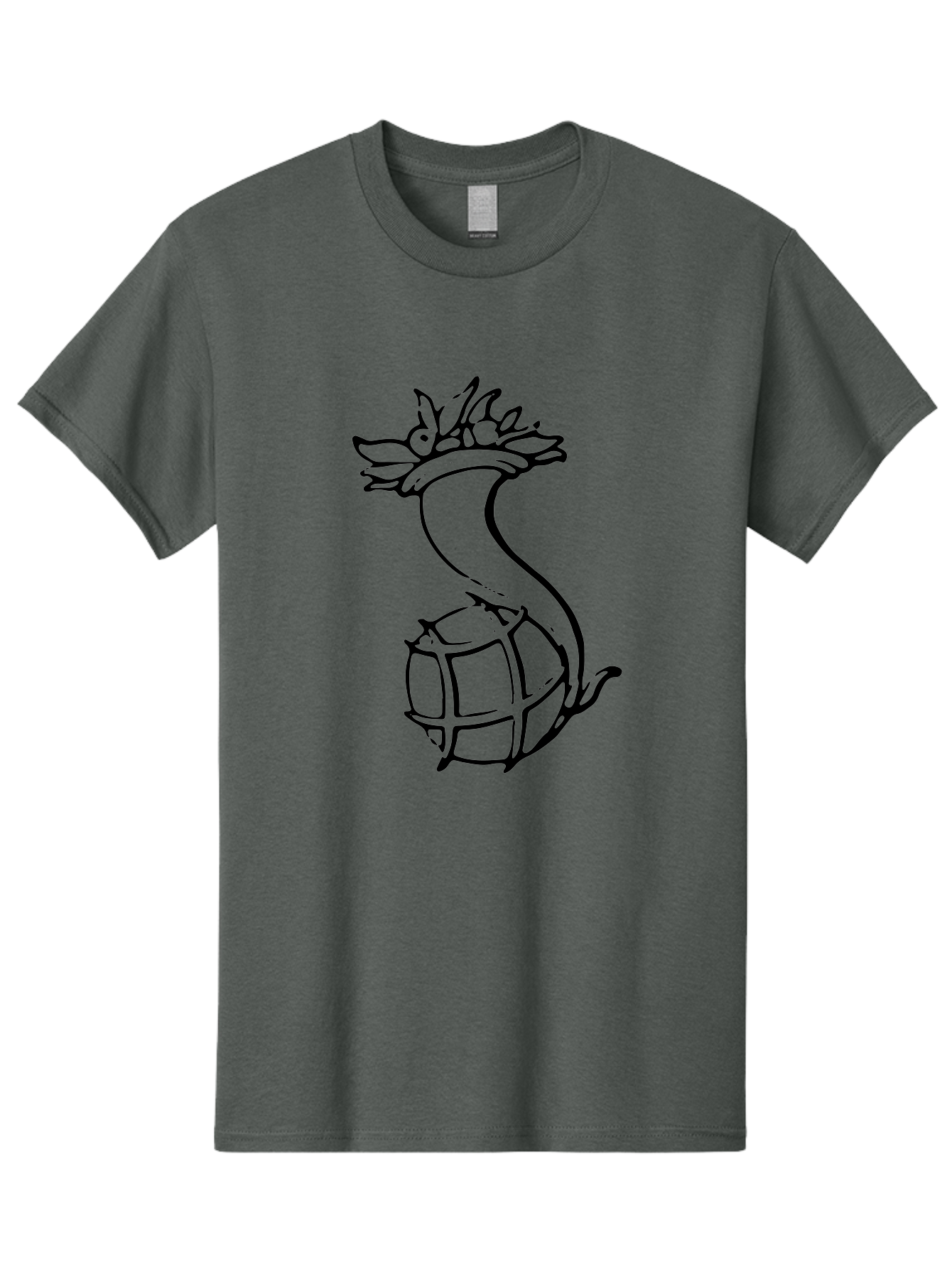 Pineapple-Grenade Men'S Graphic Tee, 100% Cotton, Comfortable Casual Summer Wear, Machine Washable, Pineapple Grenade, Cartoon Illustration, Simple Line Art, Fruit And Warfare, Humorous Design, Playful Twist, Comical Art -  Aaa556 3