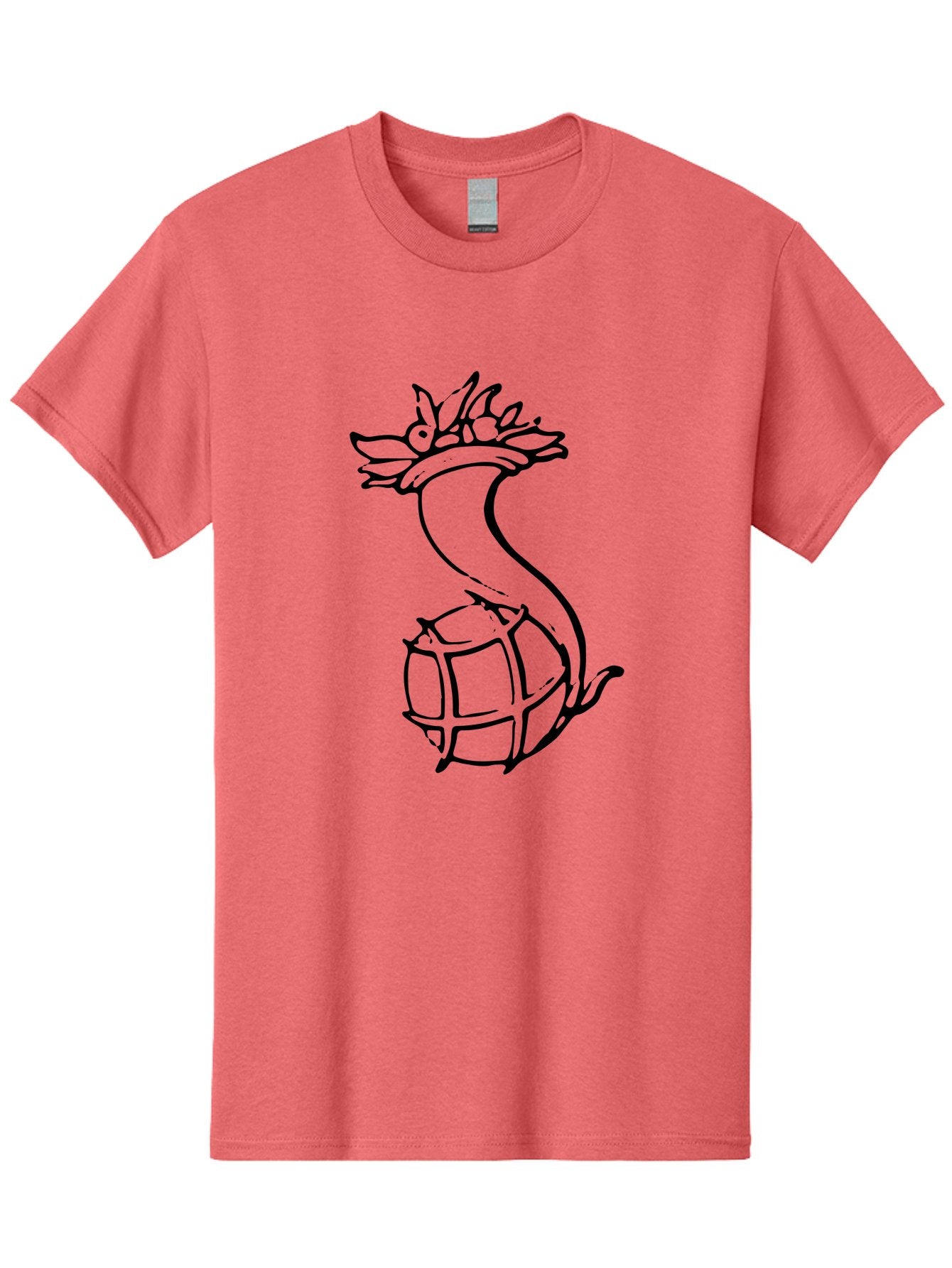 Pineapple-Grenade Men'S Graphic Tee, 100% Cotton, Comfortable Casual Summer Wear, Machine Washable, Pineapple Grenade, Cartoon Illustration, Simple Line Art, Fruit And Warfare, Humorous Design, Playful Twist, Comical Art -  Aaa556 11