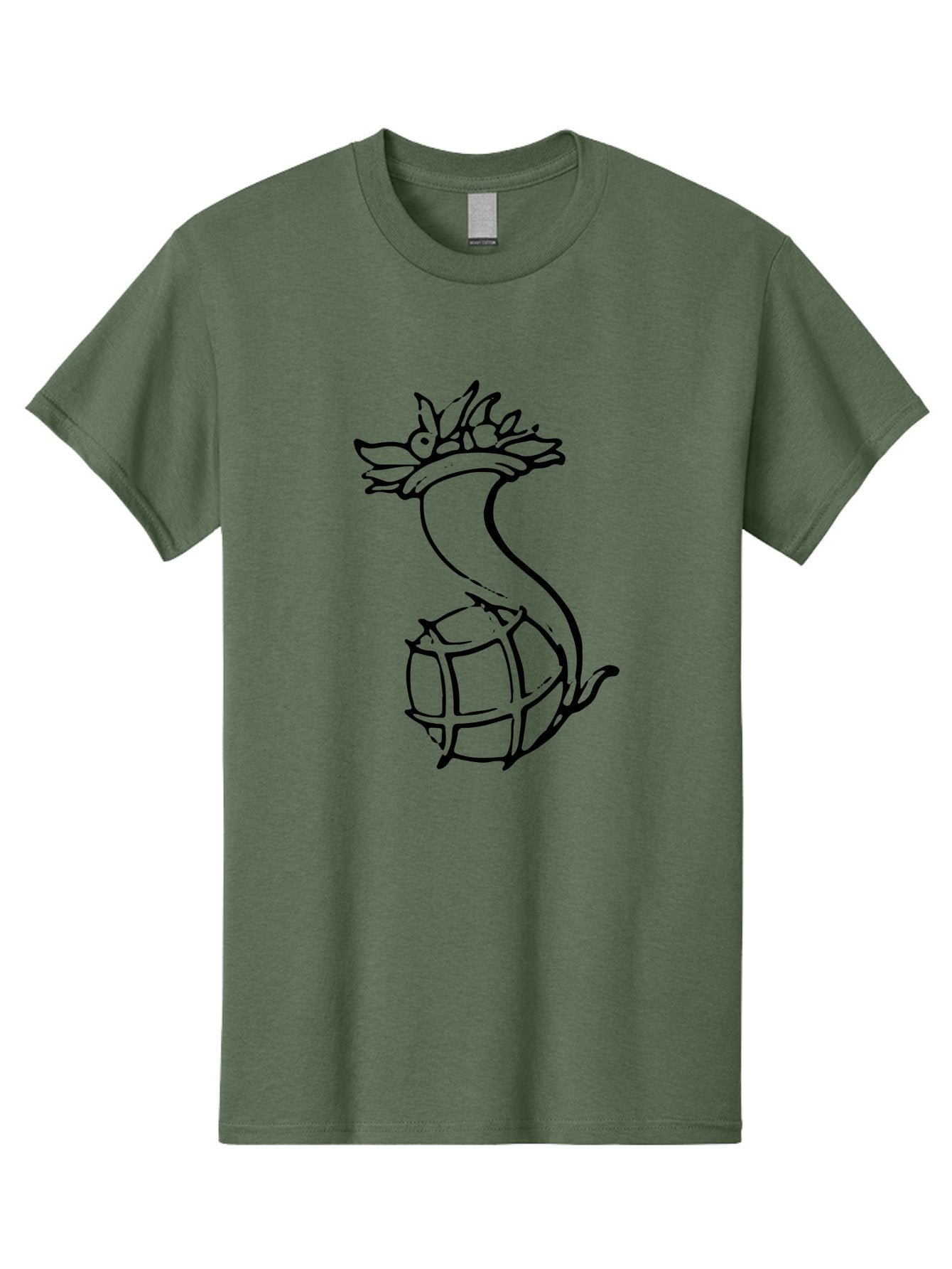 Pineapple-Grenade Men'S Graphic Tee, 100% Cotton, Comfortable Casual Summer Wear, Machine Washable, Pineapple Grenade, Cartoon Illustration, Simple Line Art, Fruit And Warfare, Humorous Design, Playful Twist, Comical Art -  Aaa556 3