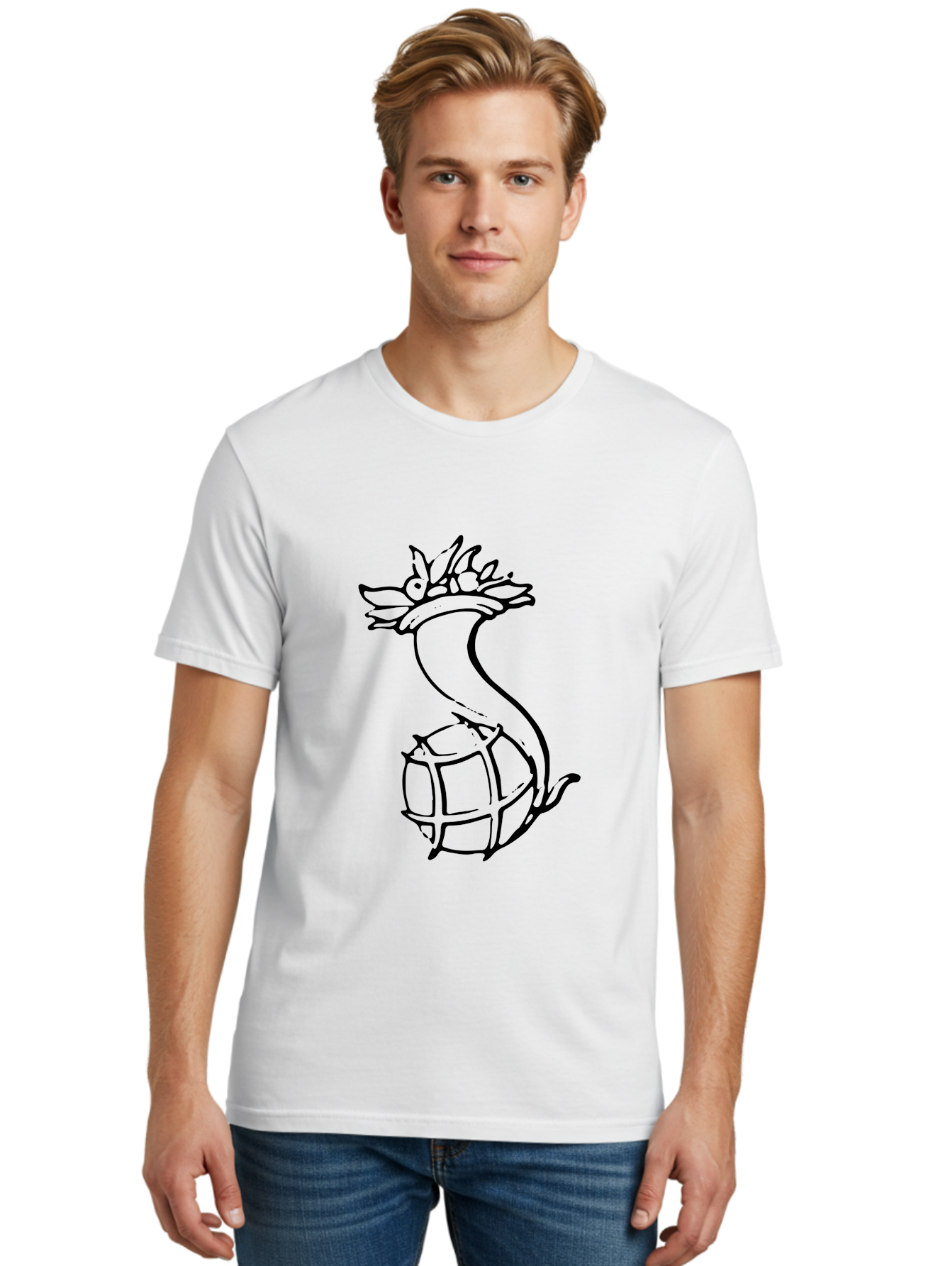 Pineapple-Grenade Men'S Graphic Tee, 100% Cotton, Comfortable Casual Summer Wear, Machine Washable, Pineapple Grenade, Cartoon Illustration, Simple Line Art, Fruit And Warfare, Humorous Design, Playful Twist, Comical Art -  Aaa556 30