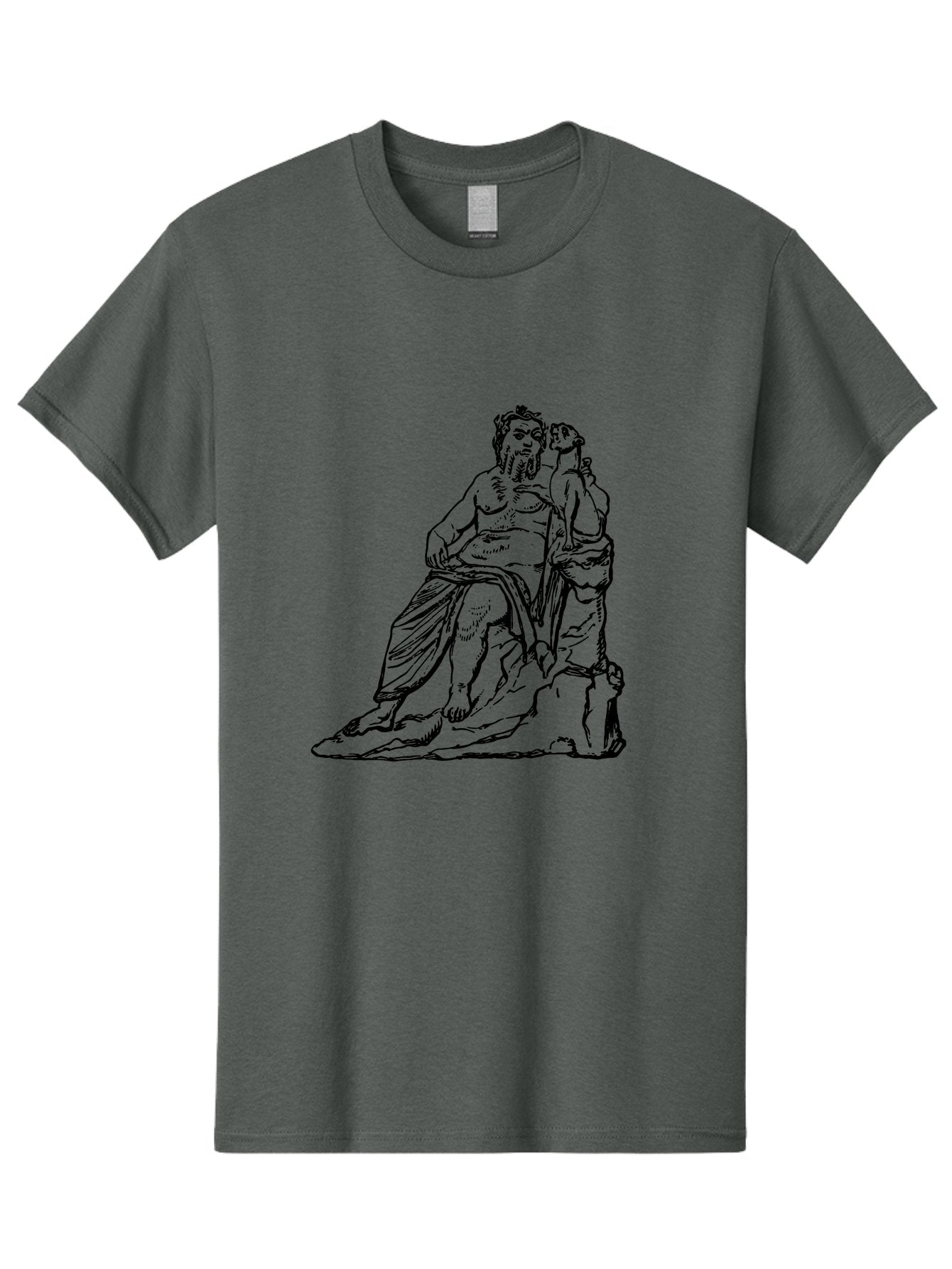 Socrates-And-Young-Man Men'S Graphic Tee, 100% Cotton, Comfortable Casual Summer Wear, Machine Washable, Socrates, Philosopher, Ancient Greek, Classical Art, Black And White Illustration, Socratic Method, Wisdom, Bearded Man, -  Aaa562 21