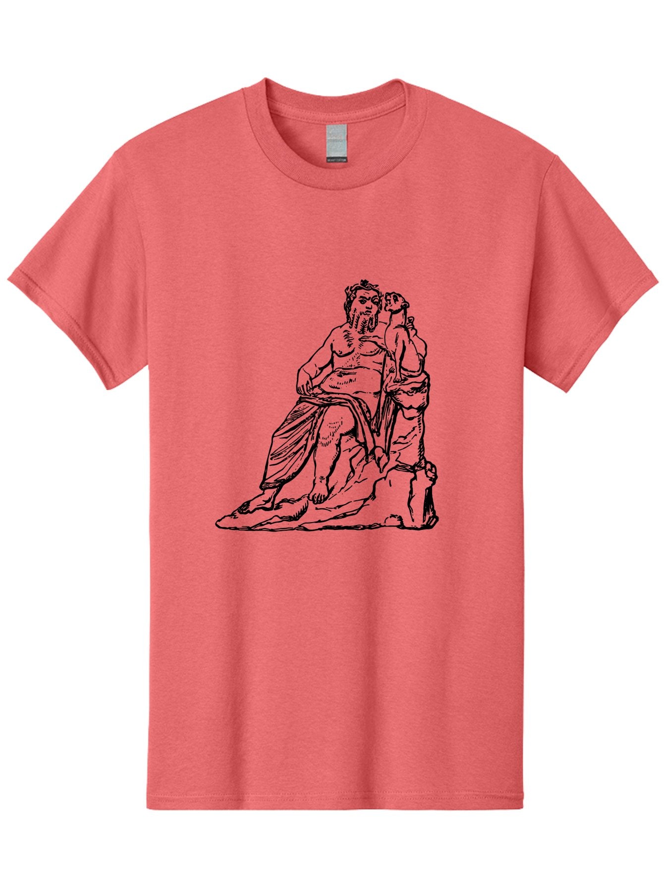 Socrates-And-Young-Man Men'S Graphic Tee, 100% Cotton, Comfortable Casual Summer Wear, Machine Washable, Socrates, Philosopher, Ancient Greek, Classical Art, Black And White Illustration, Socratic Method, Wisdom, Bearded Man, -  Aaa562 29