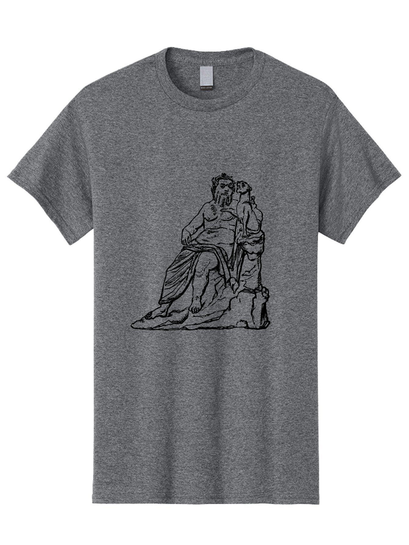 Socrates-And-Young-Man Men'S Graphic Tee, 100% Cotton, Comfortable Casual Summer Wear, Machine Washable, Socrates, Philosopher, Ancient Greek, Classical Art, Black And White Illustration, Socratic Method, Wisdom, Bearded Man, -  Aaa562 7