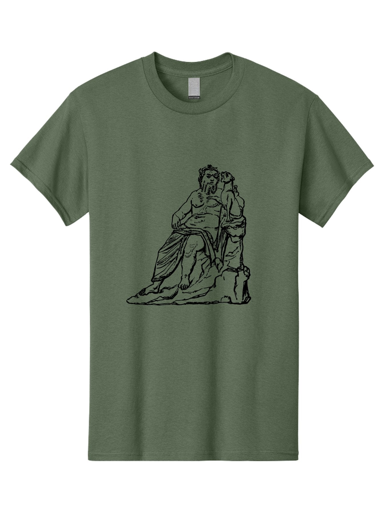Socrates-And-Young-Man Men'S Graphic Tee, 100% Cotton, Comfortable Casual Summer Wear, Machine Washable, Socrates, Philosopher, Ancient Greek, Classical Art, Black And White Illustration, Socratic Method, Wisdom, Bearded Man, -  Aaa562 3