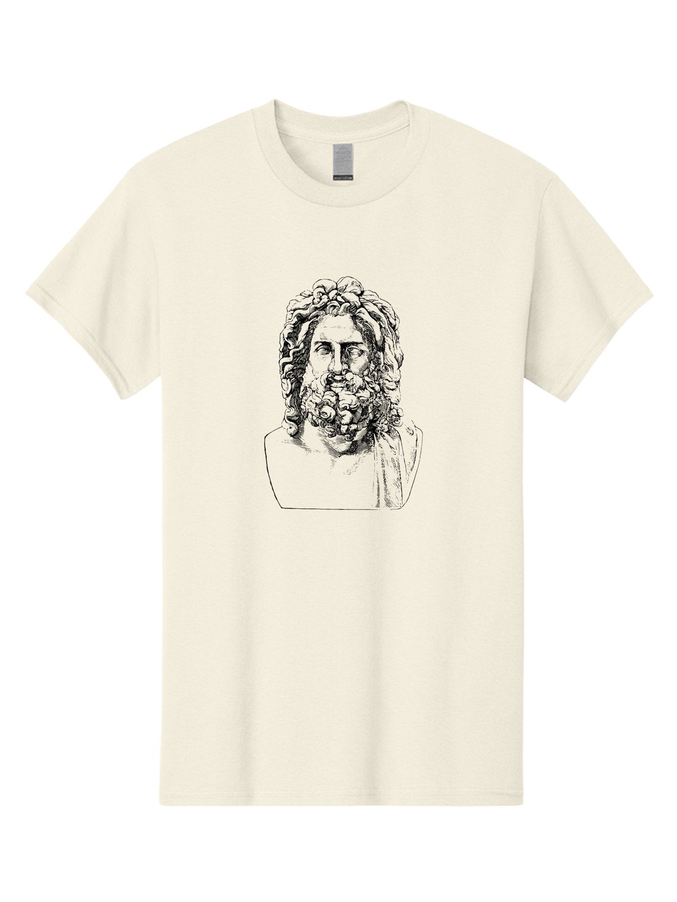 Socrates Men'S Graphic Tee, 100% Cotton, Comfortable Casual Summer Wear, Machine Washable, Classical Statue, Ancient Greek Poet, Beard And Long Hair, Detailed Bust, Artistic Representation, Historic Figure, Literary Icon, Neoclassical Art -  Aaa563 7