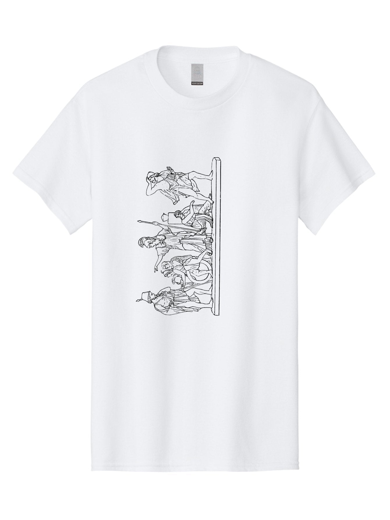 Soldiers-On-Horseback Men'S Graphic Tee, 100% Cotton, Comfortable Casual Summer Wear, Machine Washable, Soldiers Climbing Pole, Military Illustration, Line Art, Action Scene, Dynamic Movement, Historical Battle, Patriotic Artwork, -  Aaa564 5