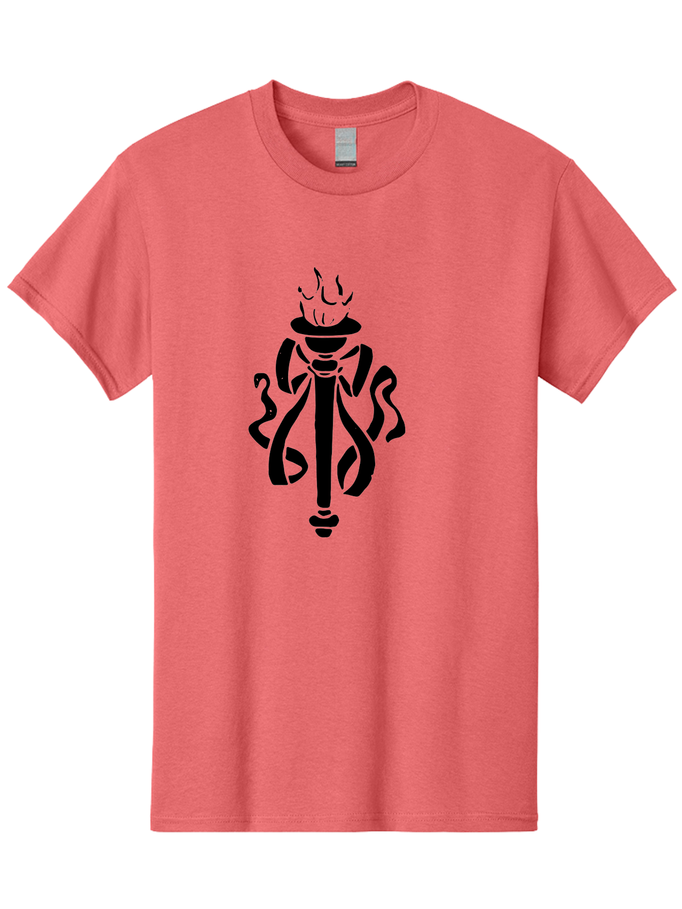 Torch Men'S Graphic Tee, 100% Cotton, Comfortable Casual Summer Wear, Machine Washable, Torch With Flame, Abstract Art, Stylized Design, Freedom Symbol, Liberty Torch, Olympic Torch, Fire Symbol, Artistic Expression, Symbolic Imagery, -  Aaa569 5