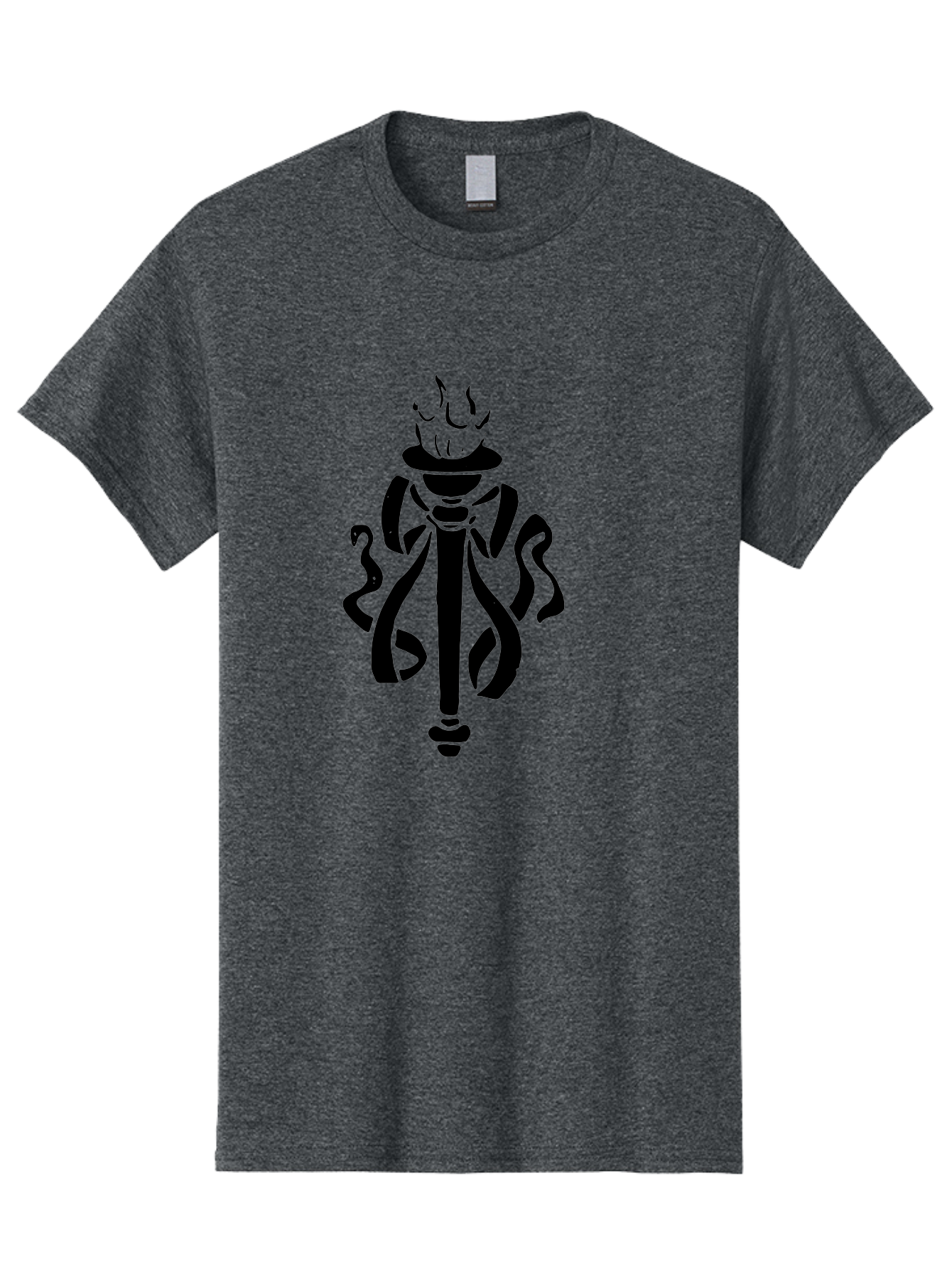 Torch Men'S Graphic Tee, 100% Cotton, Comfortable Casual Summer Wear, Machine Washable, Torch With Flame, Abstract Art, Stylized Design, Freedom Symbol, Liberty Torch, Olympic Torch, Fire Symbol, Artistic Expression, Symbolic Imagery, -  Aaa569 7