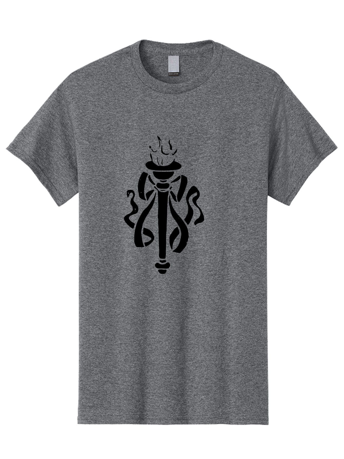 Torch Men'S Graphic Tee, 100% Cotton, Comfortable Casual Summer Wear, Machine Washable, Torch With Flame, Abstract Art, Stylized Design, Freedom Symbol, Liberty Torch, Olympic Torch, Fire Symbol, Artistic Expression, Symbolic Imagery, -  Aaa569 9