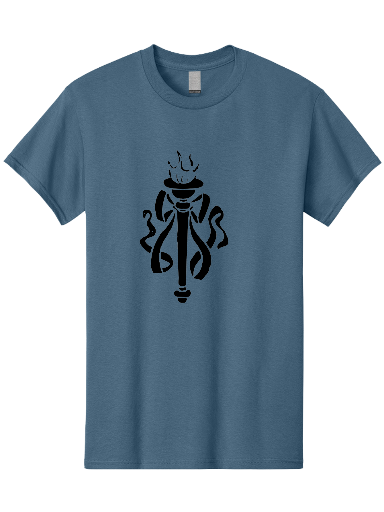 Torch Men'S Graphic Tee, 100% Cotton, Comfortable Casual Summer Wear, Machine Washable, Torch With Flame, Abstract Art, Stylized Design, Freedom Symbol, Liberty Torch, Olympic Torch, Fire Symbol, Artistic Expression, Symbolic Imagery, -  Aaa569 11