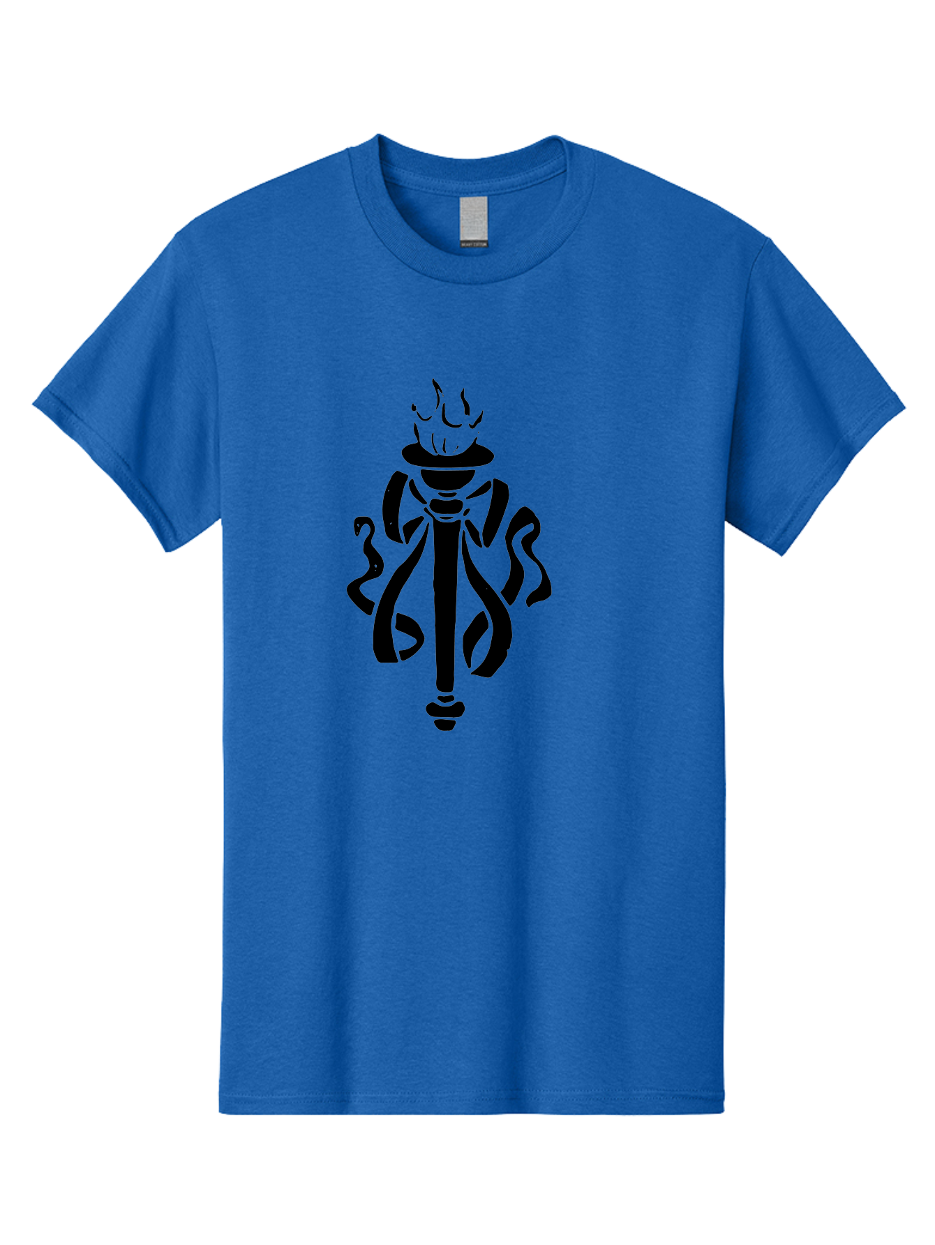 Torch Men'S Graphic Tee, 100% Cotton, Comfortable Casual Summer Wear, Machine Washable, Torch With Flame, Abstract Art, Stylized Design, Freedom Symbol, Liberty Torch, Olympic Torch, Fire Symbol, Artistic Expression, Symbolic Imagery, -  Aaa569 25