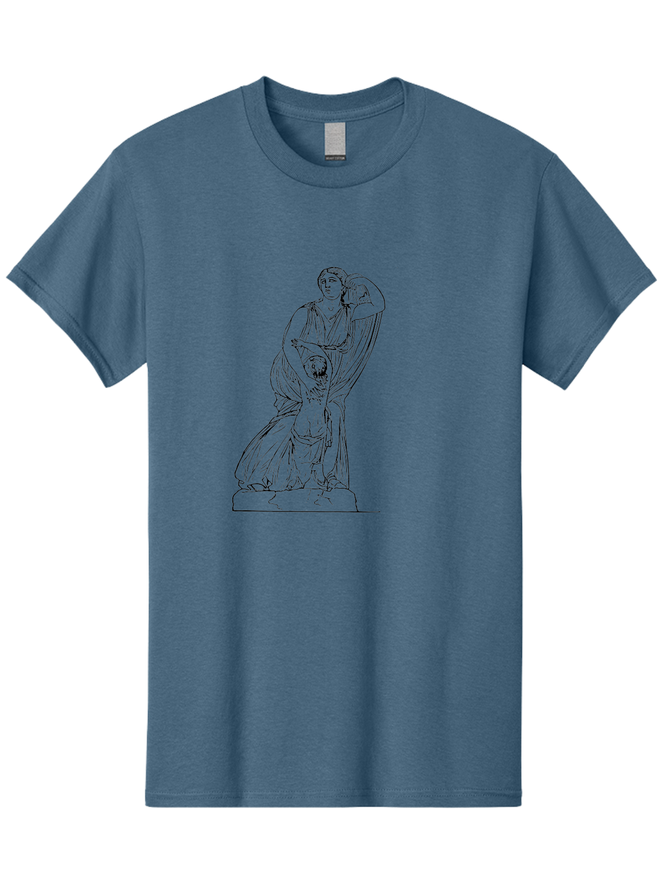 Woman-And-Child-Statue Men'S Graphic Tee, 100% Cotton, Comfortable Casual Summer Wear, Machine Washable, Statue Of A Woman, Classical Art, Greek Or Roman Sculpture, Mother And Child, Flowing Robes, Serene Expression, Iconic Artwork, -  Aaa572 27