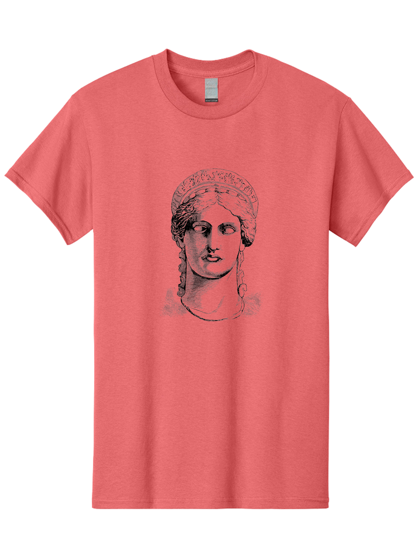 Woman-Portrait Men'S Graphic Tee, 100% Cotton, Comfortable Casual Summer Wear, Machine Washable, Classical Art, Ancient Greek Mythology, Marble Bust, Goddess Statue, Serene Face, Elegant Portrait, Intricate Details, Classical Beauty, -  Aaa575 5
