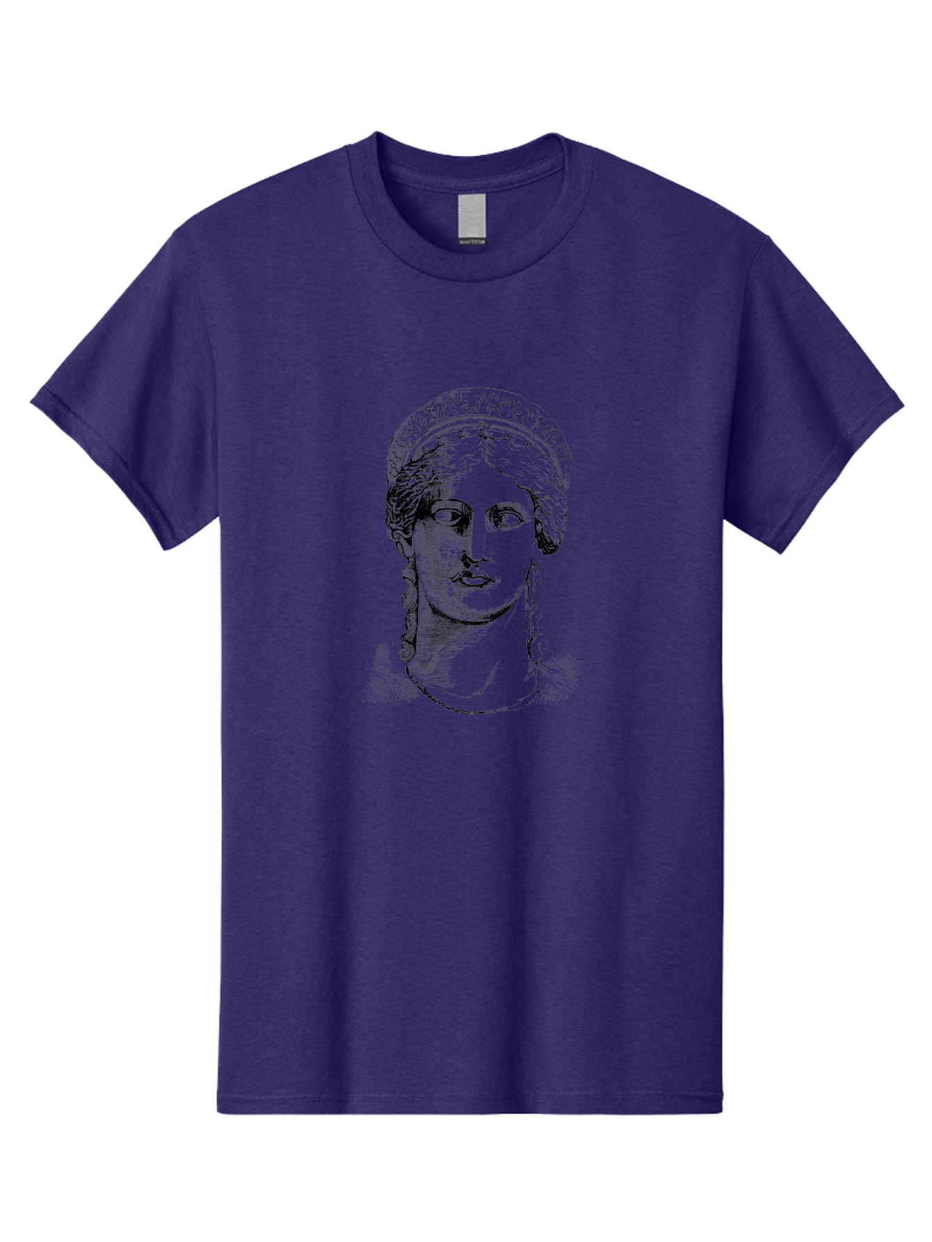 Woman-Portrait Men'S Graphic Tee, 100% Cotton, Comfortable Casual Summer Wear, Machine Washable, Classical Art, Ancient Greek Mythology, Marble Bust, Goddess Statue, Serene Face, Elegant Portrait, Intricate Details, Classical Beauty, -  Aaa575 7