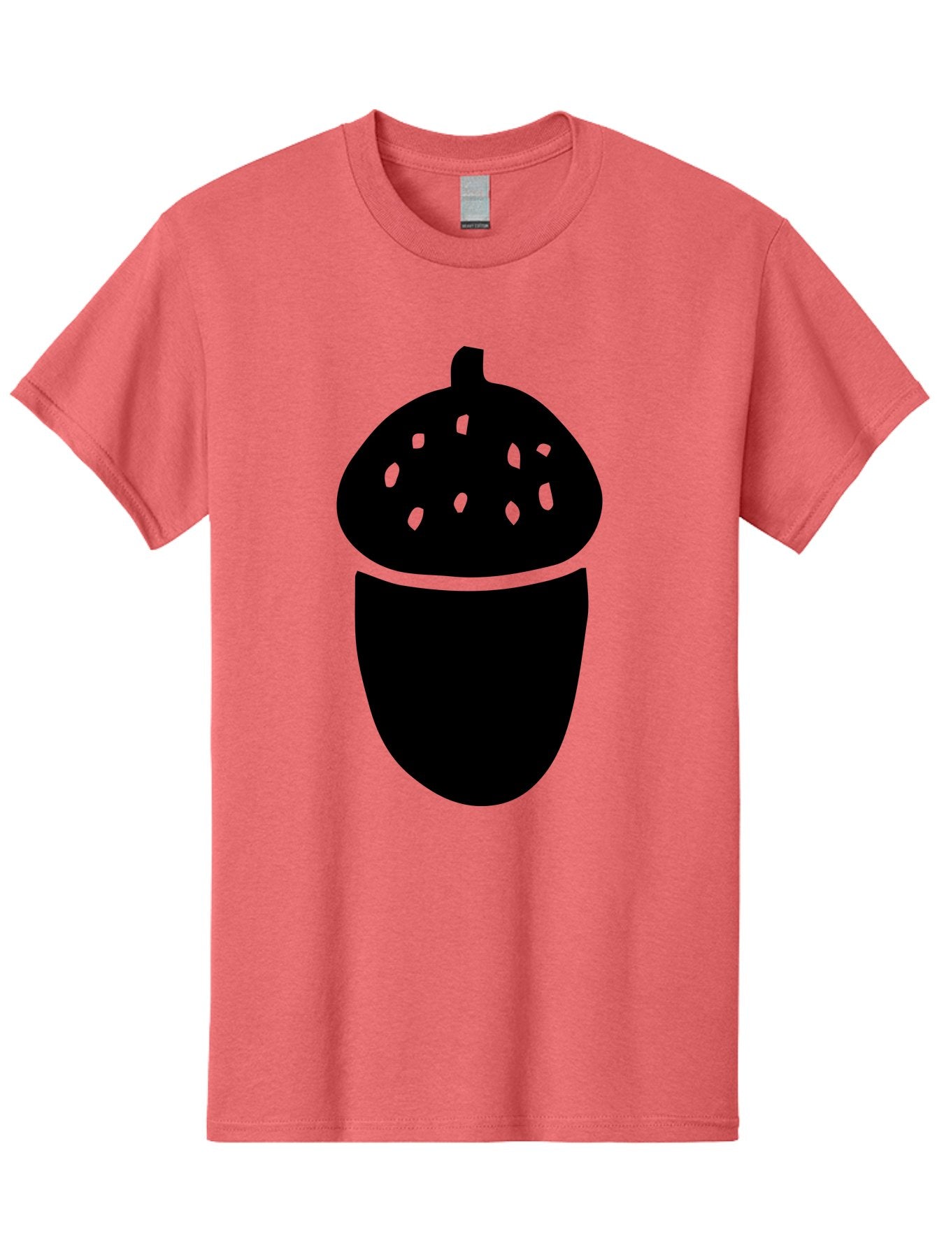 Acorn-Silhouette Men'S Graphic Tee, 100% Cotton, Comfortable Casual Summer Wear, Machine Washable, Acorn Silhouette, Oak Tree Symbol, Forest Icon, Nature Emblem, Autumn Motif, Wildlife Sign, Black Acorn -  Aaa578 11