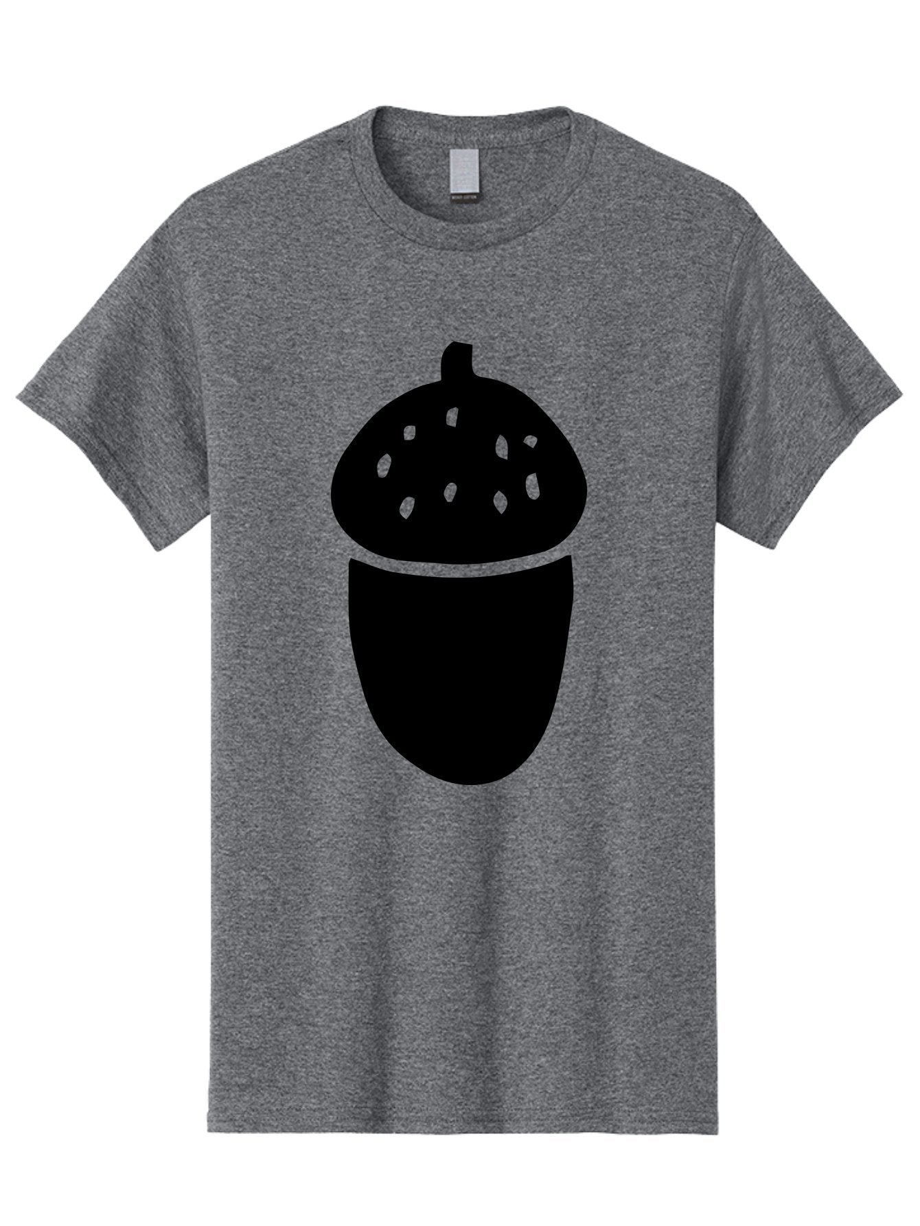 Acorn-Silhouette Men'S Graphic Tee, 100% Cotton, Comfortable Casual Summer Wear, Machine Washable, Acorn Silhouette, Oak Tree Symbol, Forest Icon, Nature Emblem, Autumn Motif, Wildlife Sign, Black Acorn -  Aaa578 7