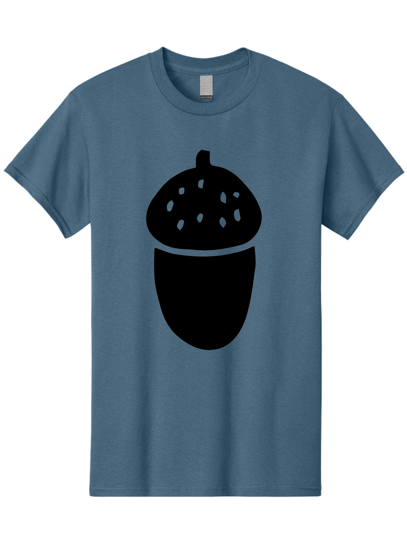 Acorn-Silhouette Men'S Graphic Tee, 100% Cotton, Comfortable Casual Summer Wear, Machine Washable, Acorn Silhouette, Oak Tree Symbol, Forest Icon, Nature Emblem, Autumn Motif, Wildlife Sign, Black Acorn -  Aaa578 7