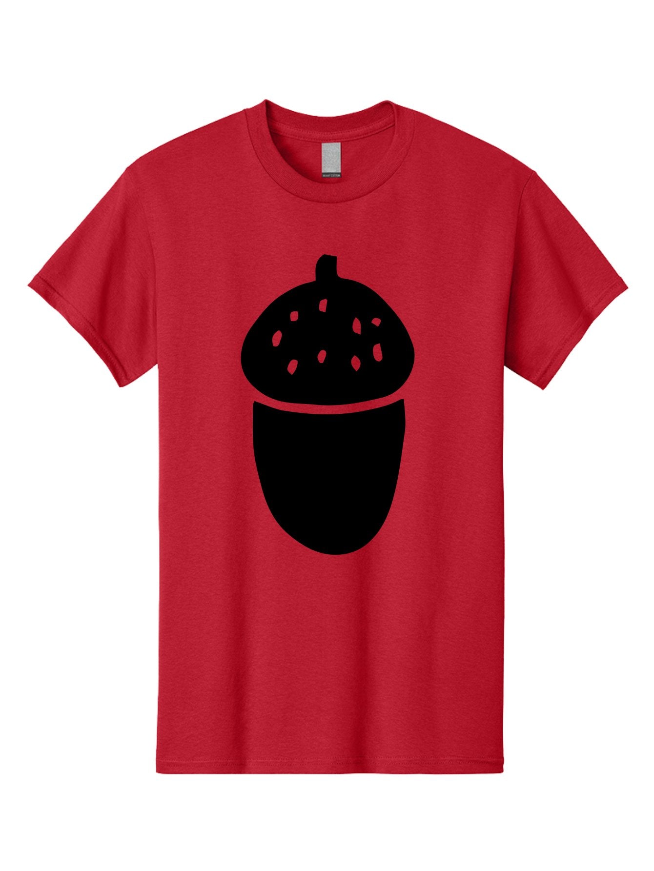 Acorn-Silhouette Men'S Graphic Tee, 100% Cotton, Comfortable Casual Summer Wear, Machine Washable, Acorn Silhouette, Oak Tree Symbol, Forest Icon, Nature Emblem, Autumn Motif, Wildlife Sign, Black Acorn -  Aaa578 27