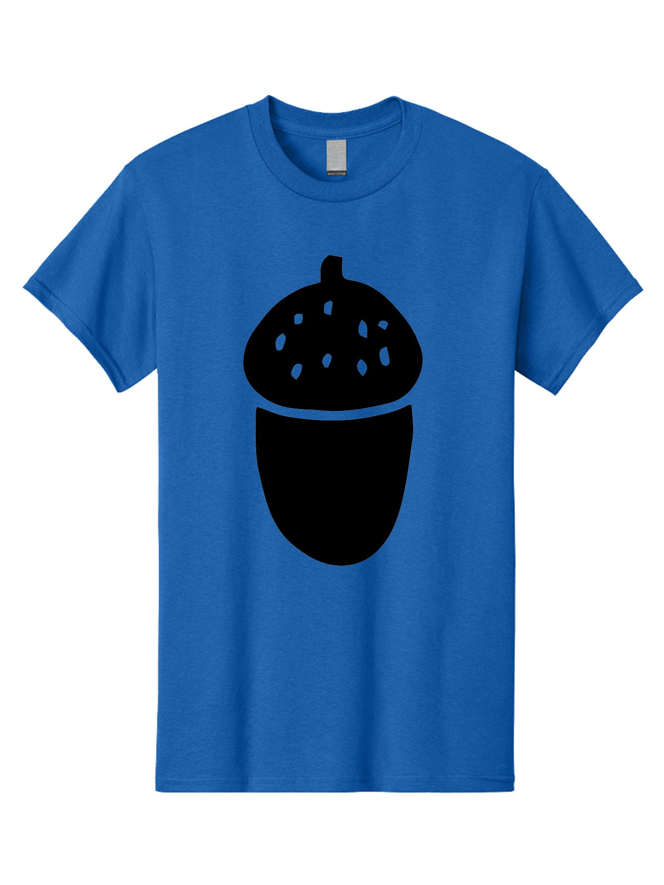 Acorn-Silhouette Men'S Graphic Tee, 100% Cotton, Comfortable Casual Summer Wear, Machine Washable, Acorn Silhouette, Oak Tree Symbol, Forest Icon, Nature Emblem, Autumn Motif, Wildlife Sign, Black Acorn -  Aaa578 29