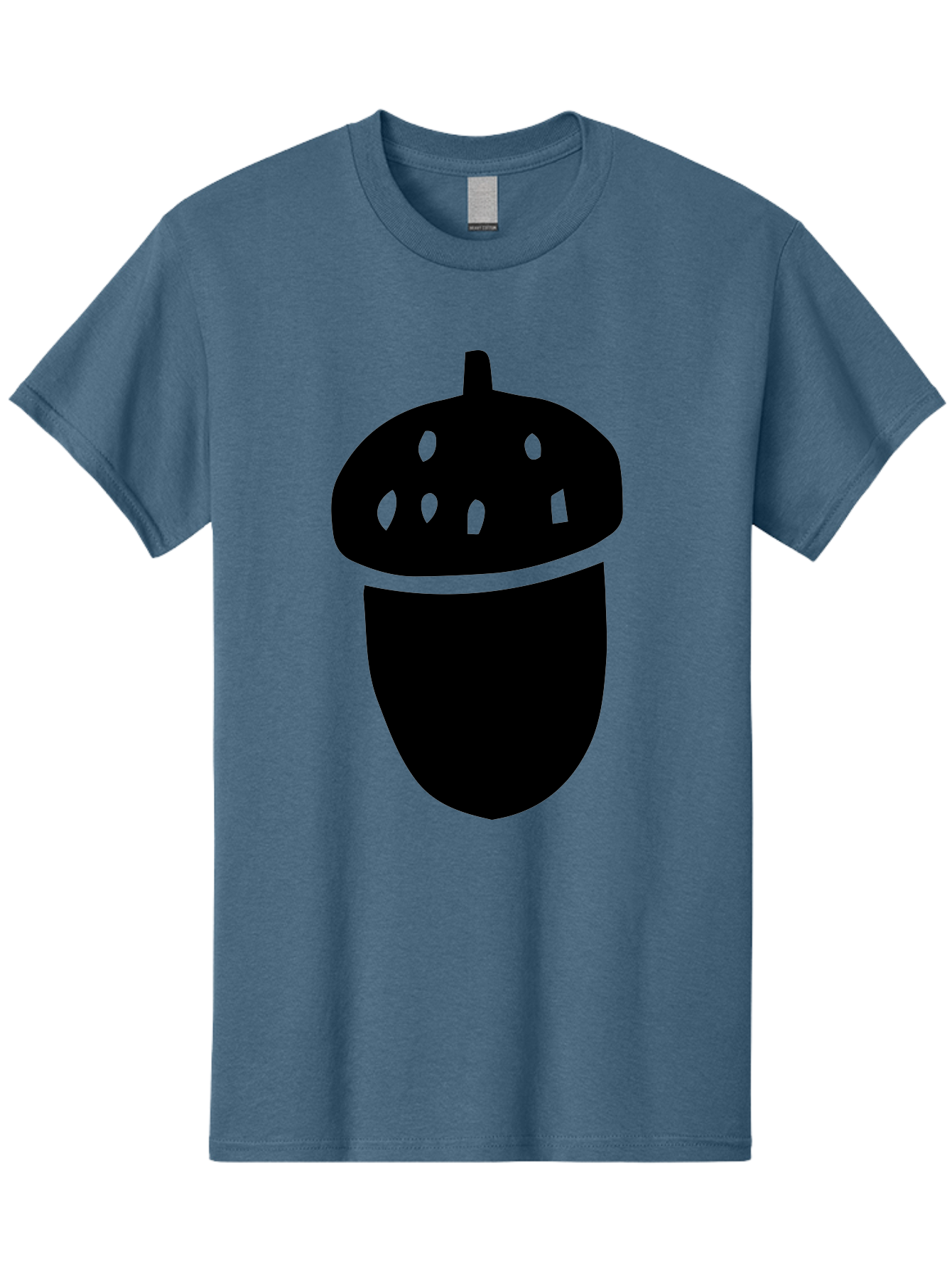Acorn Men'S Graphic Tee, 100% Cotton, Comfortable Casual Summer Wear, Machine Washable, Acorn Silhouette, Oak Tree Symbol, Forest Icon, Nature Emblem, Earthy Design, Simple Graphics, Minimalist Art -  Aaa579