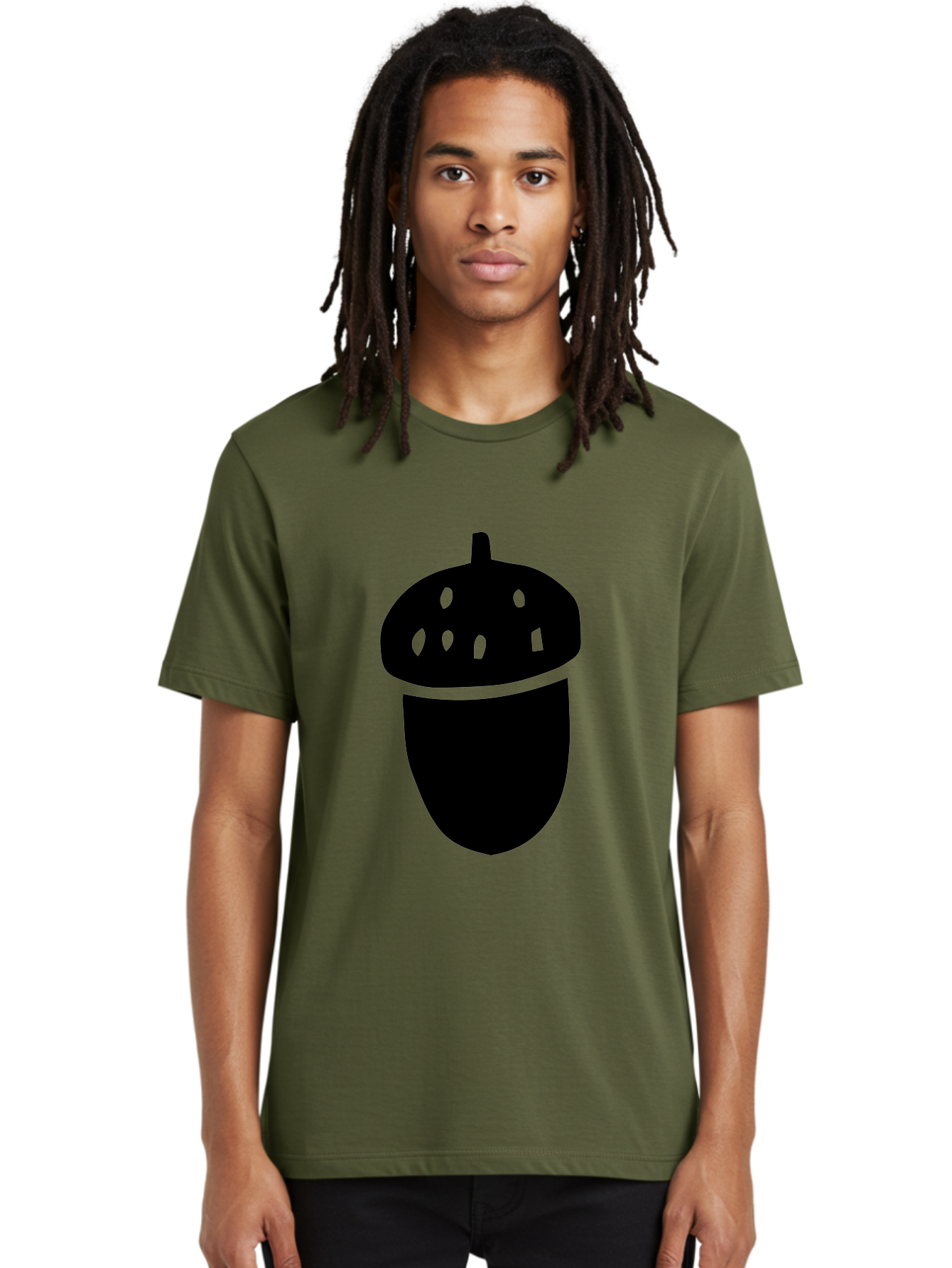 Acorn Men'S Graphic Tee, 100% Cotton, Comfortable Casual Summer Wear, Machine Washable, Acorn Silhouette, Oak Tree Symbol, Forest Icon, Nature Emblem, Earthy Design, Simple Graphics, Minimalist Art -  Aaa579 8