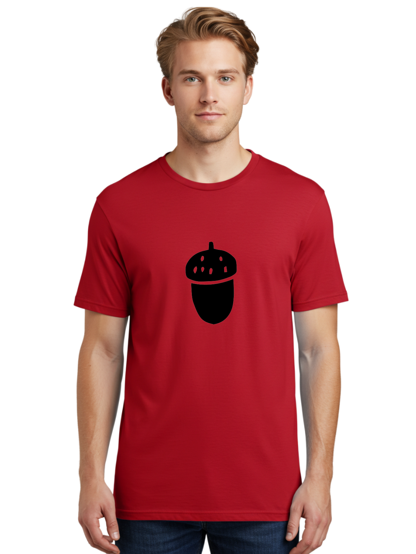 Acorn Men'S Graphic Tee, 100% Cotton, Comfortable Casual Summer Wear, Machine Washable, Acorn Silhouette, Oak Tree Symbol, Forest Icon, Nature Emblem, Earthy Design, Simple Graphics, Minimalist Art -  Aaa579 18