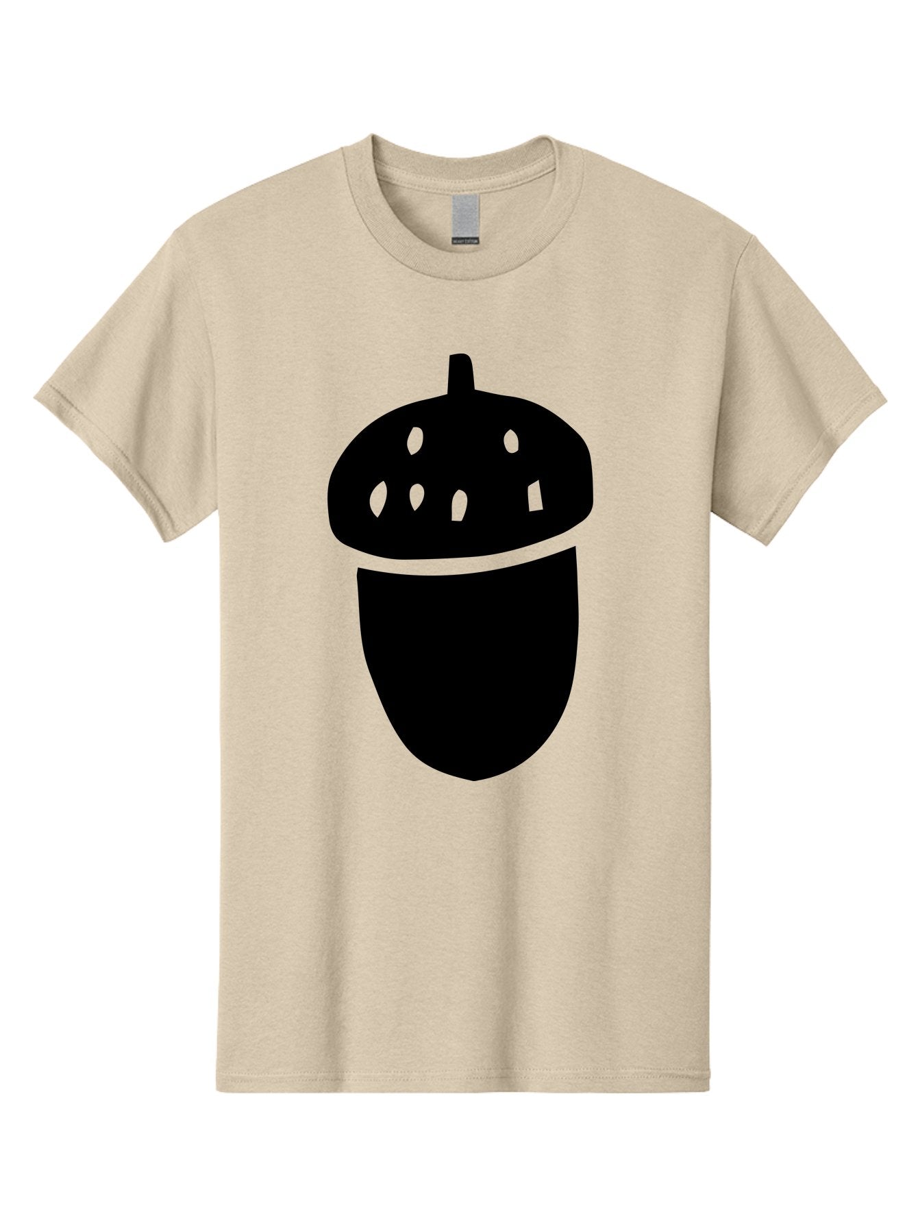 Acorn Men'S Graphic Tee, 100% Cotton, Comfortable Casual Summer Wear, Machine Washable, Acorn Silhouette, Oak Tree Symbol, Forest Icon, Nature Emblem, Earthy Design, Simple Graphics, Minimalist Art -  Aaa579 3