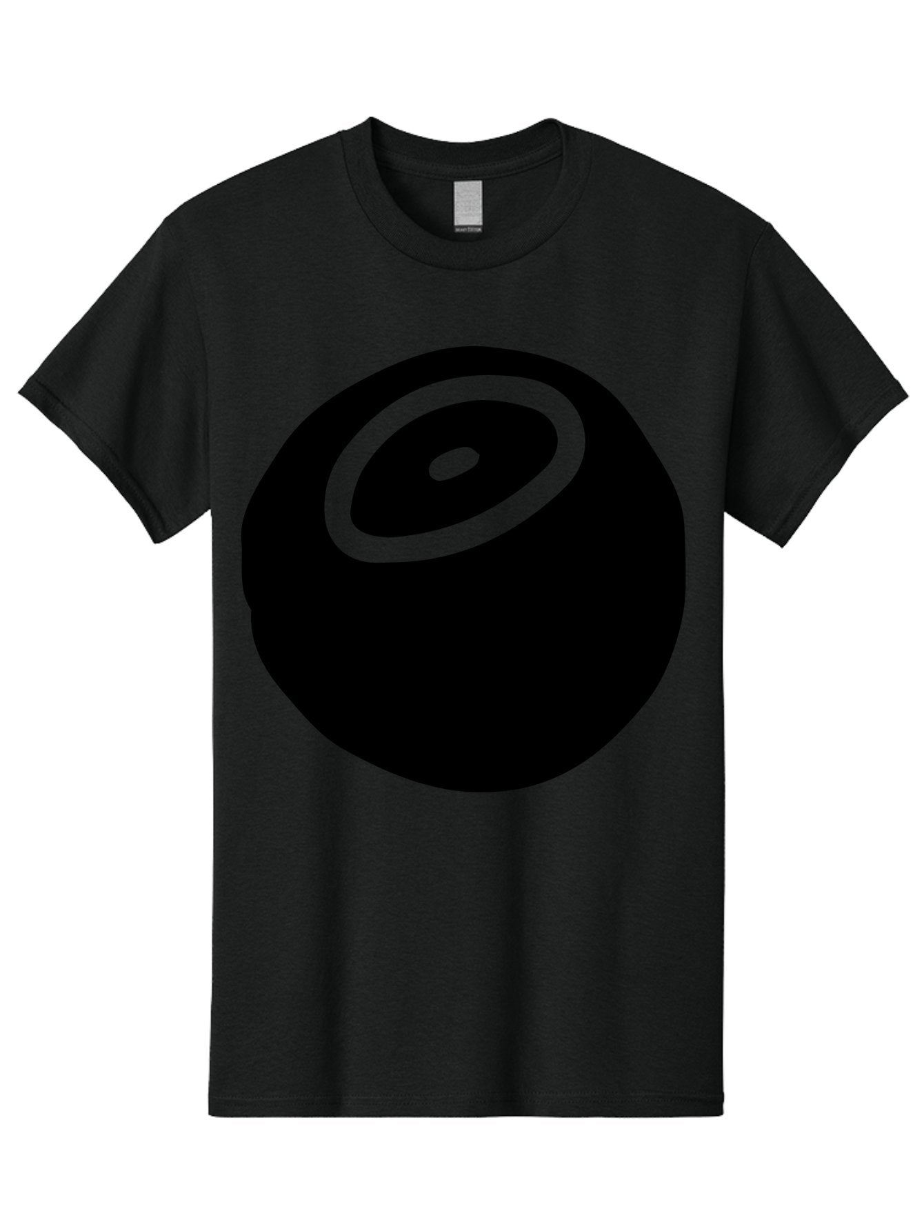 Black-Circle Men'S Graphic Tee, 100% Cotton, Comfortable Casual Summer Wear, Machine Washable, Stylized Black Circle, Neon Green Accents, Abstract Design, Simple Shapes, Modern Art, Contemporary Graphics, Minimalist Style -  Aaa582 17