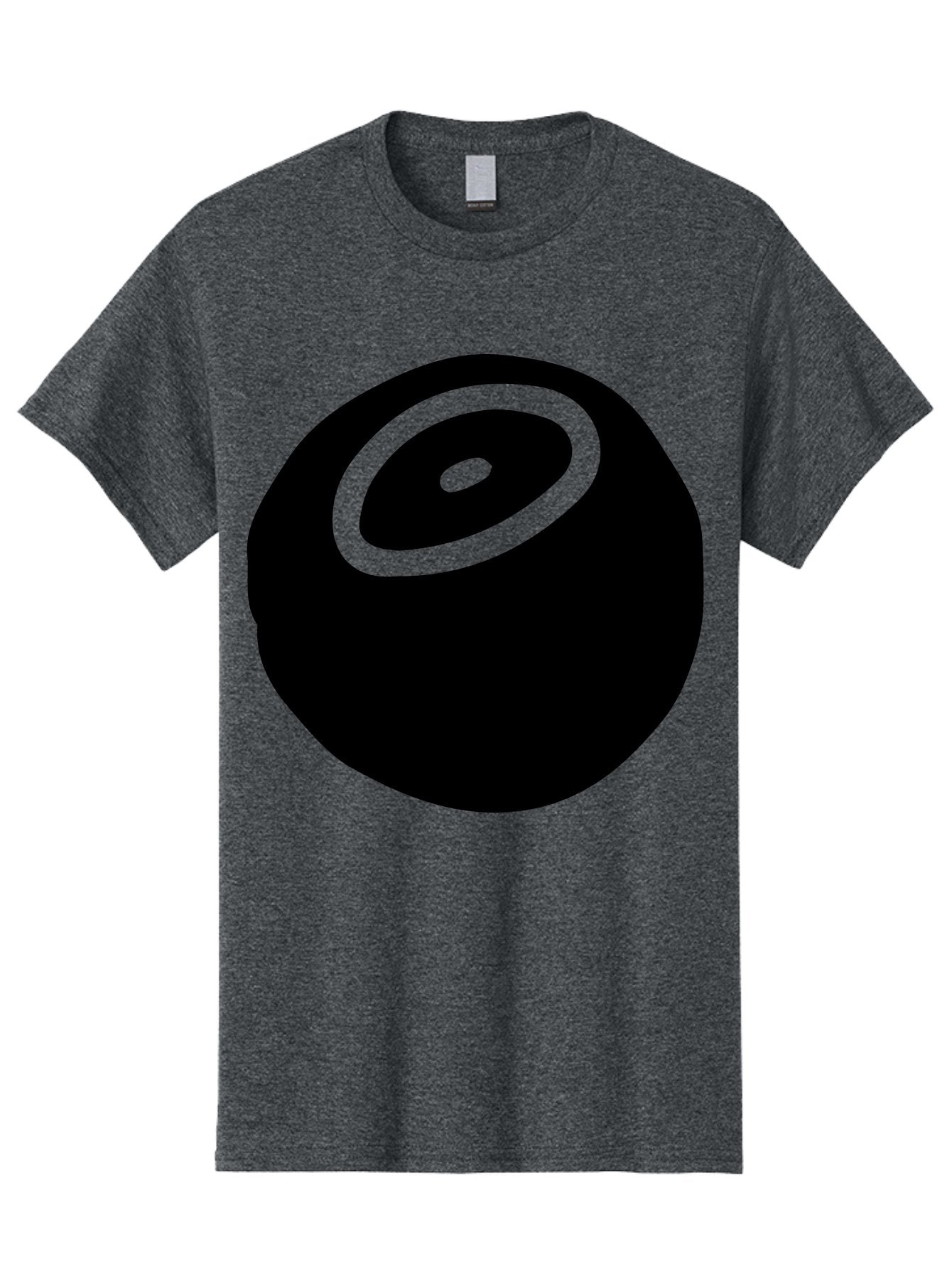 Black-Circle Men'S Graphic Tee, 100% Cotton, Comfortable Casual Summer Wear, Machine Washable, Stylized Black Circle, Neon Green Accents, Abstract Design, Simple Shapes, Modern Art, Contemporary Graphics, Minimalist Style -  Aaa582 5