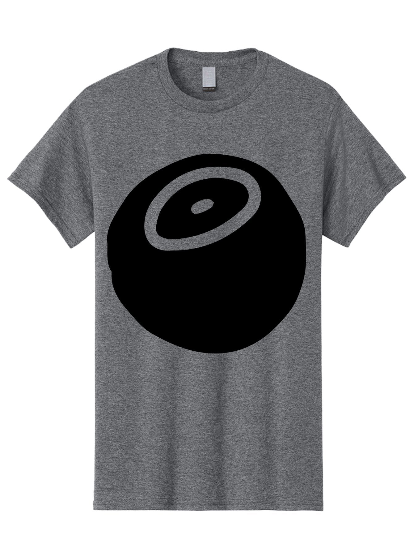 Black-Circle Men'S Graphic Tee, 100% Cotton, Comfortable Casual Summer Wear, Machine Washable, Stylized Black Circle, Neon Green Accents, Abstract Design, Simple Shapes, Modern Art, Contemporary Graphics, Minimalist Style -  Aaa582 7