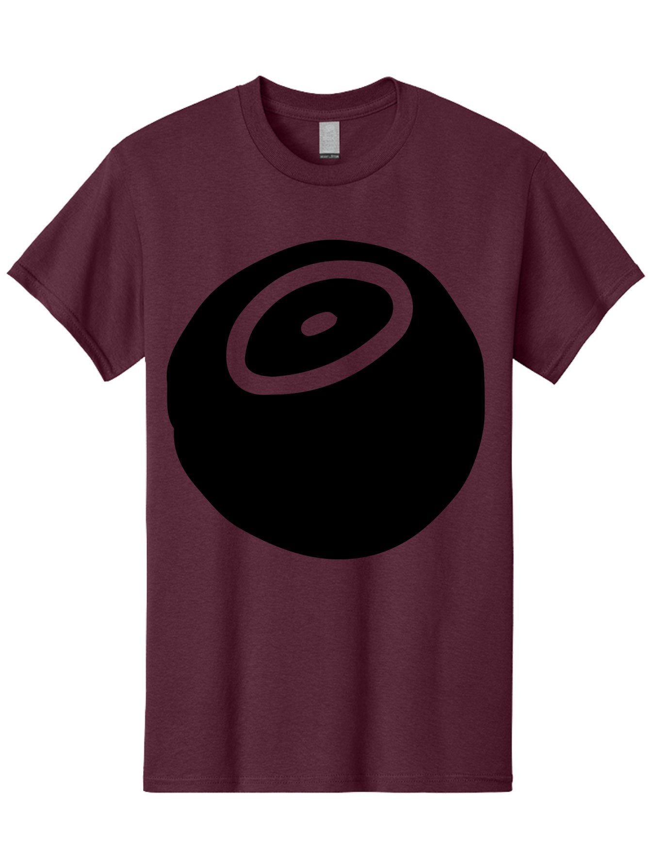 Black-Circle Men'S Graphic Tee, 100% Cotton, Comfortable Casual Summer Wear, Machine Washable, Stylized Black Circle, Neon Green Accents, Abstract Design, Simple Shapes, Modern Art, Contemporary Graphics, Minimalist Style -  Aaa582 25