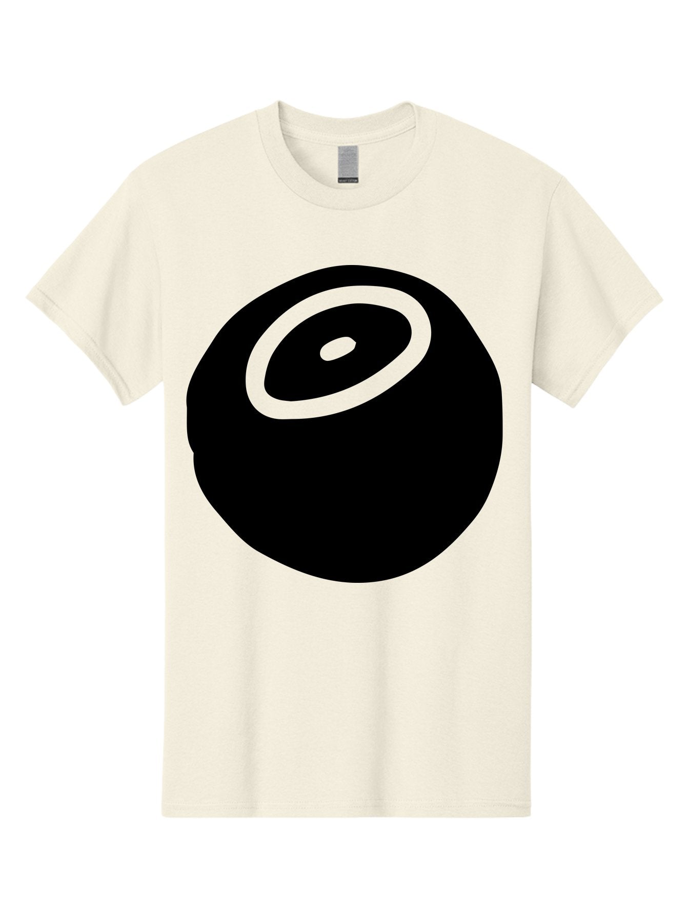 Black-Circle Men'S Graphic Tee, 100% Cotton, Comfortable Casual Summer Wear, Machine Washable, Stylized Black Circle, Neon Green Accents, Abstract Design, Simple Shapes, Modern Art, Contemporary Graphics, Minimalist Style -  Aaa582 19