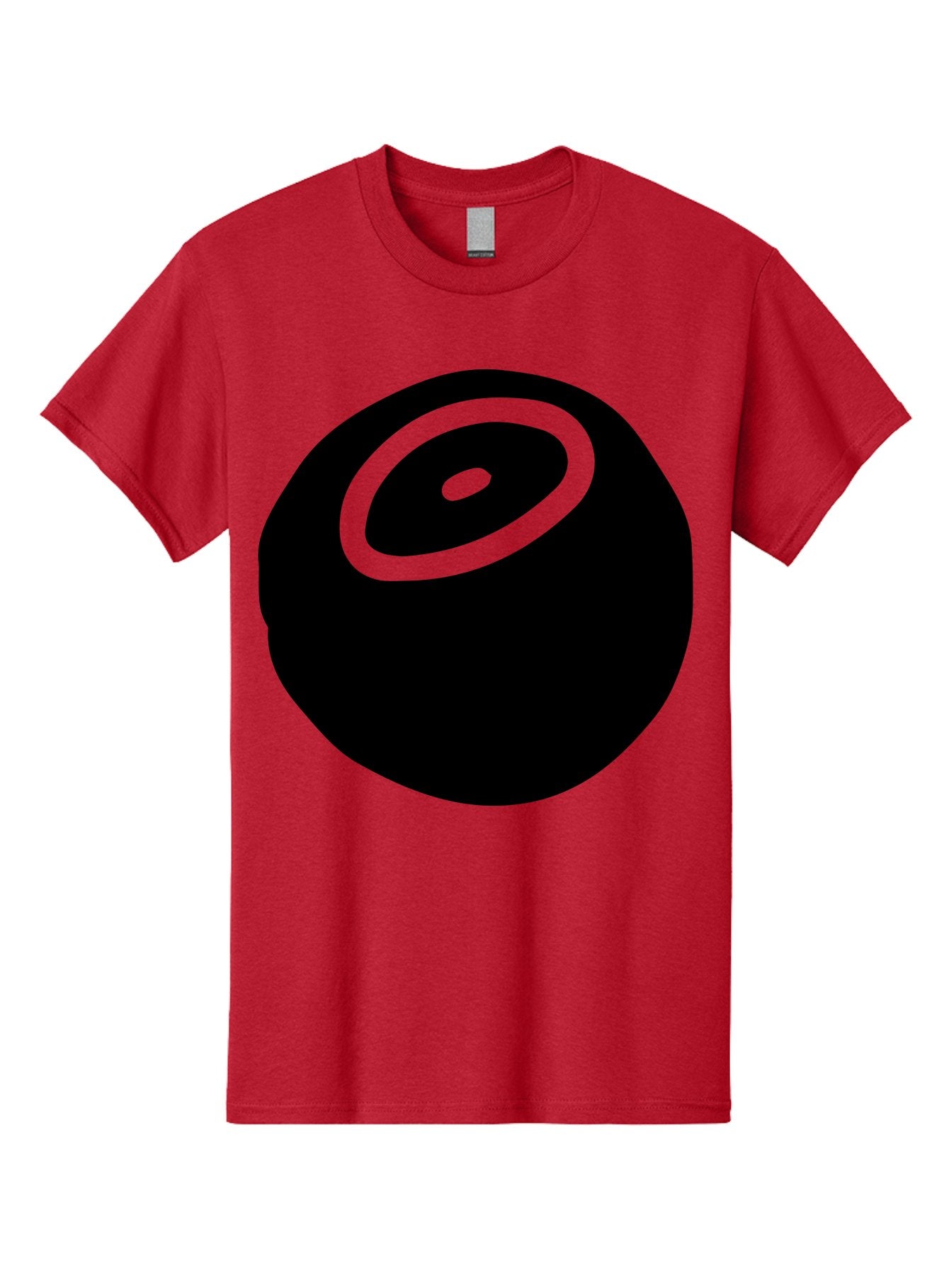 Black-Circle Men'S Graphic Tee, 100% Cotton, Comfortable Casual Summer Wear, Machine Washable, Stylized Black Circle, Neon Green Accents, Abstract Design, Simple Shapes, Modern Art, Contemporary Graphics, Minimalist Style -  Aaa582 21