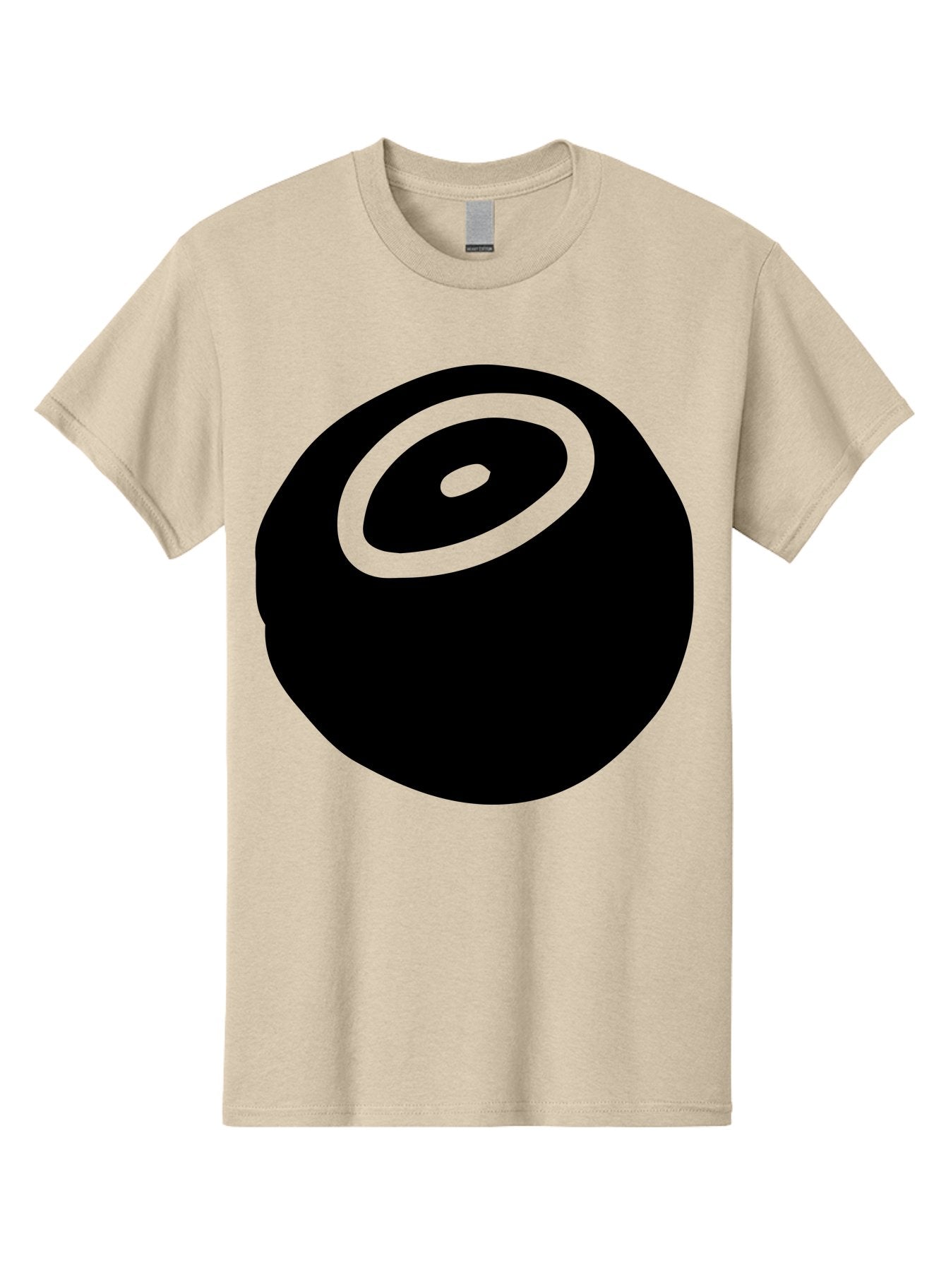 Black-Circle Men'S Graphic Tee, 100% Cotton, Comfortable Casual Summer Wear, Machine Washable, Stylized Black Circle, Neon Green Accents, Abstract Design, Simple Shapes, Modern Art, Contemporary Graphics, Minimalist Style -  Aaa582 11