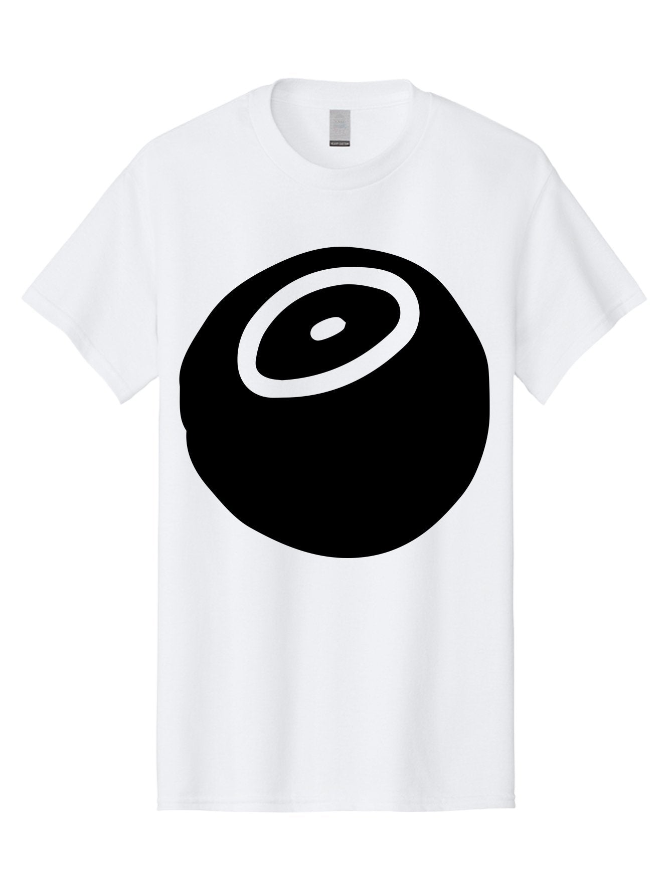 Black-Circle Men'S Graphic Tee, 100% Cotton, Comfortable Casual Summer Wear, Machine Washable, Stylized Black Circle, Neon Green Accents, Abstract Design, Simple Shapes, Modern Art, Contemporary Graphics, Minimalist Style -  Aaa582 27