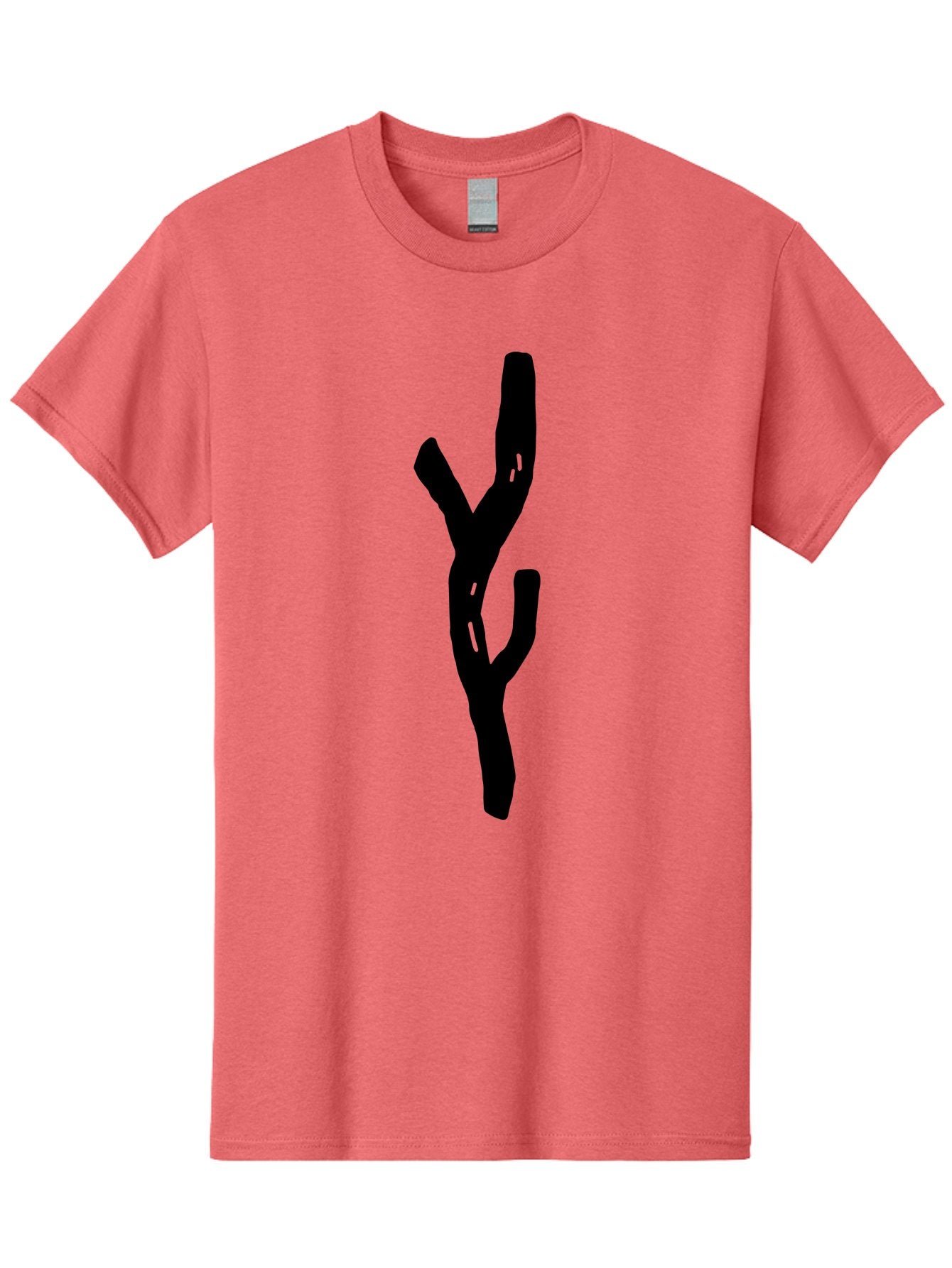 Black-Tree-Branches Men'S Graphic Tee, 100% Cotton, Comfortable Casual Summer Wear, Machine Washable, Pitchfork, Farm Equipment, Agricultural Tools, Rustic Icon, Black Silhouette, Folk Art, Country Style, Simple Design -  Aaa585 11