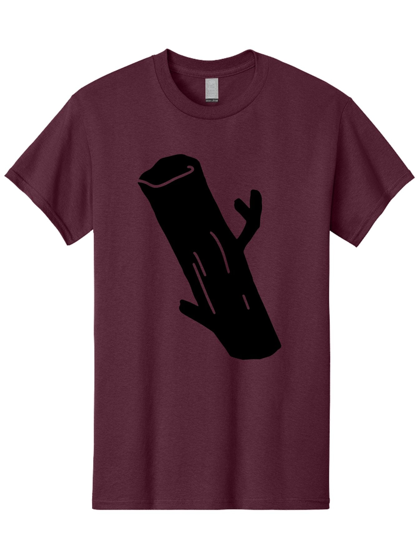 Cigar Men'S Graphic Tee, 100% Cotton, Comfortable Casual Summer Wear, Machine Washable, Tree Stump, Forest Floor, Natural Texture, Wooden Log, Branch Silhouette, Earthy Tones, Forest Scenery, Outdoor Environment -  Aaa587